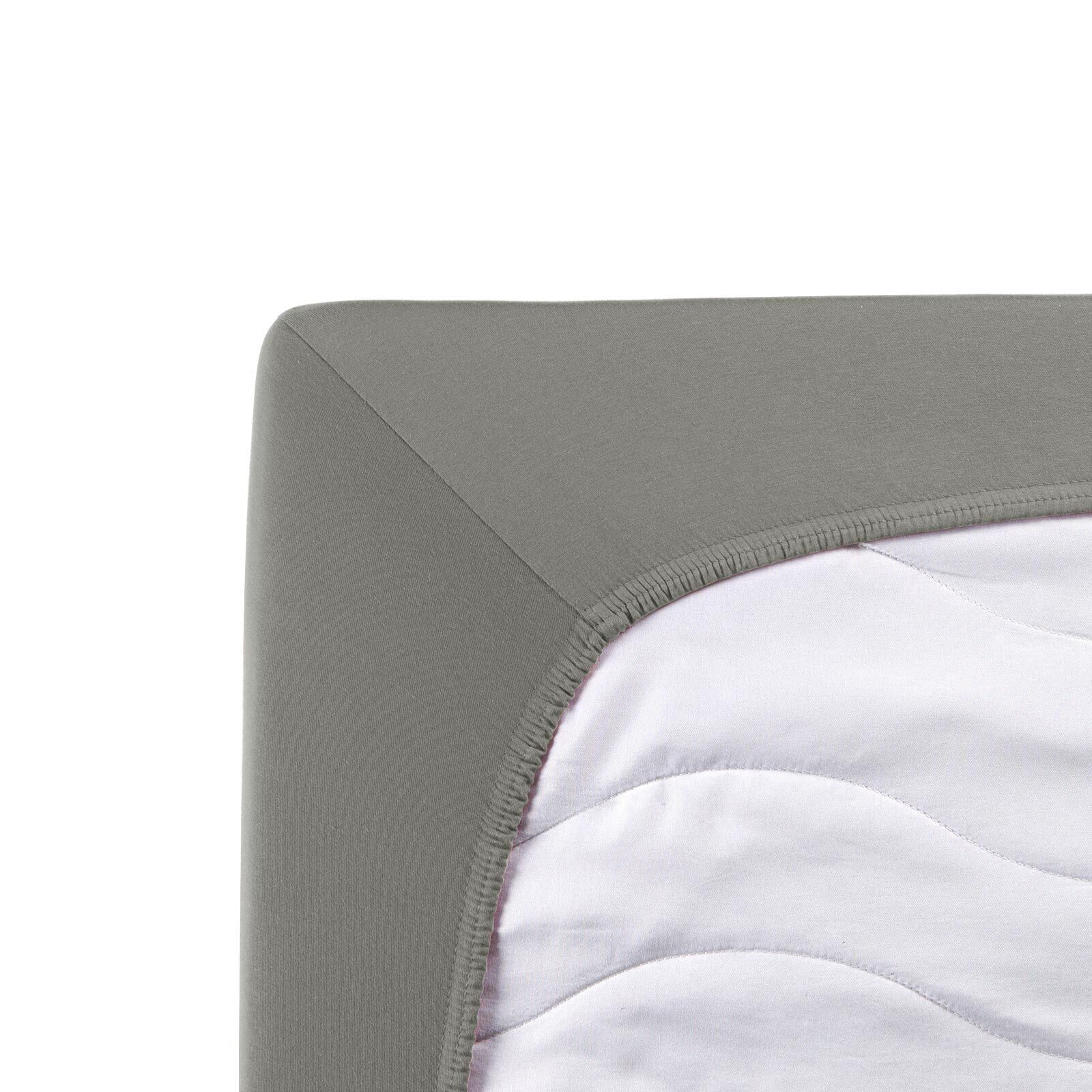 TRAUMSCHLAF Spannbettlaken Single Jersey, Jersey, Gummizug: Rundumgummi, (1 günstig online kaufen