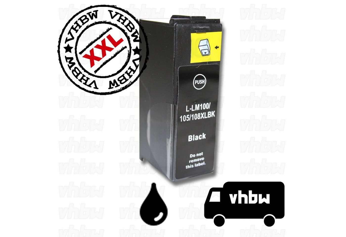 Thumbnail - vhbw Tintenpatrone (Ersatz für Baugleiche Originalteilebezeichnung Lexmark 105XL, 108XL, 14N1068E, 108 für Drucker & Kop...
