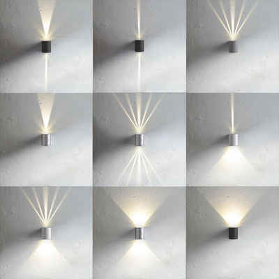 Licht-Trend Wandleuchte Baleno LED-Wandleuchte IP44 mit Lichtfilter Schwarz, Warmweiß