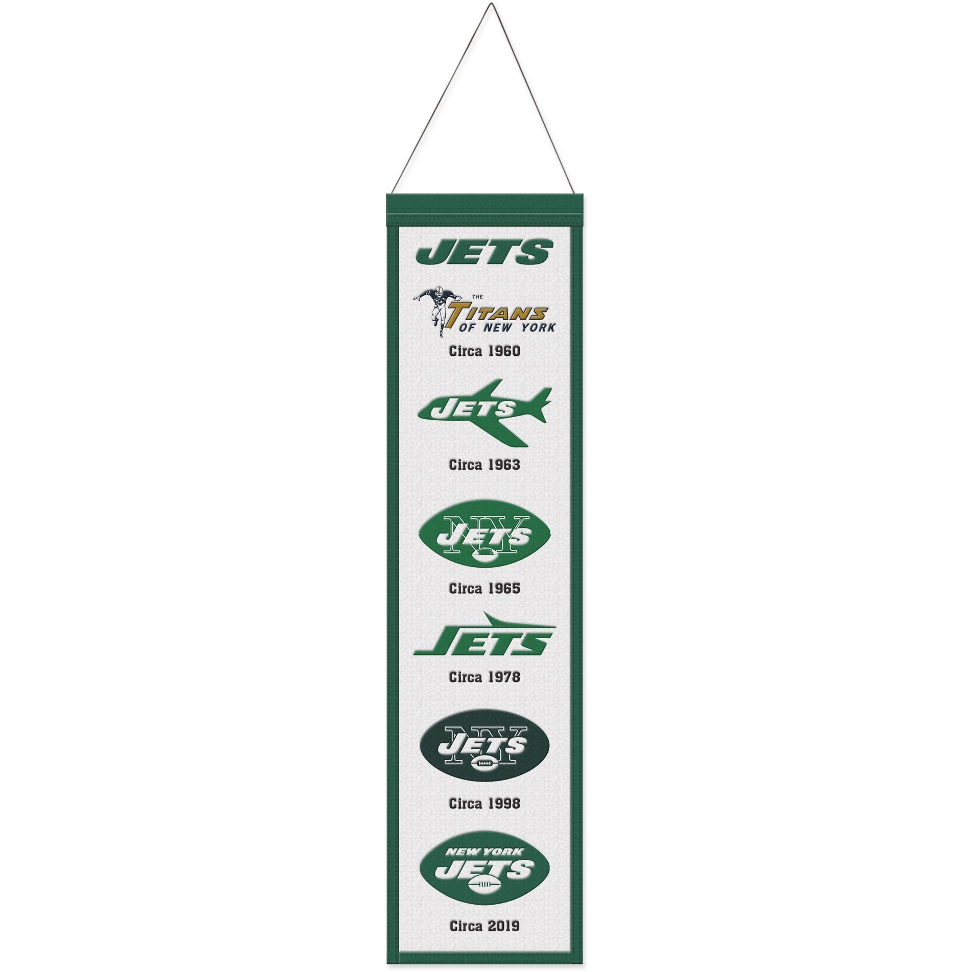 WinCraft Wanddekoobjekt NFL Teams EVOLUTION Wool Banner 80x20cm New York Jets