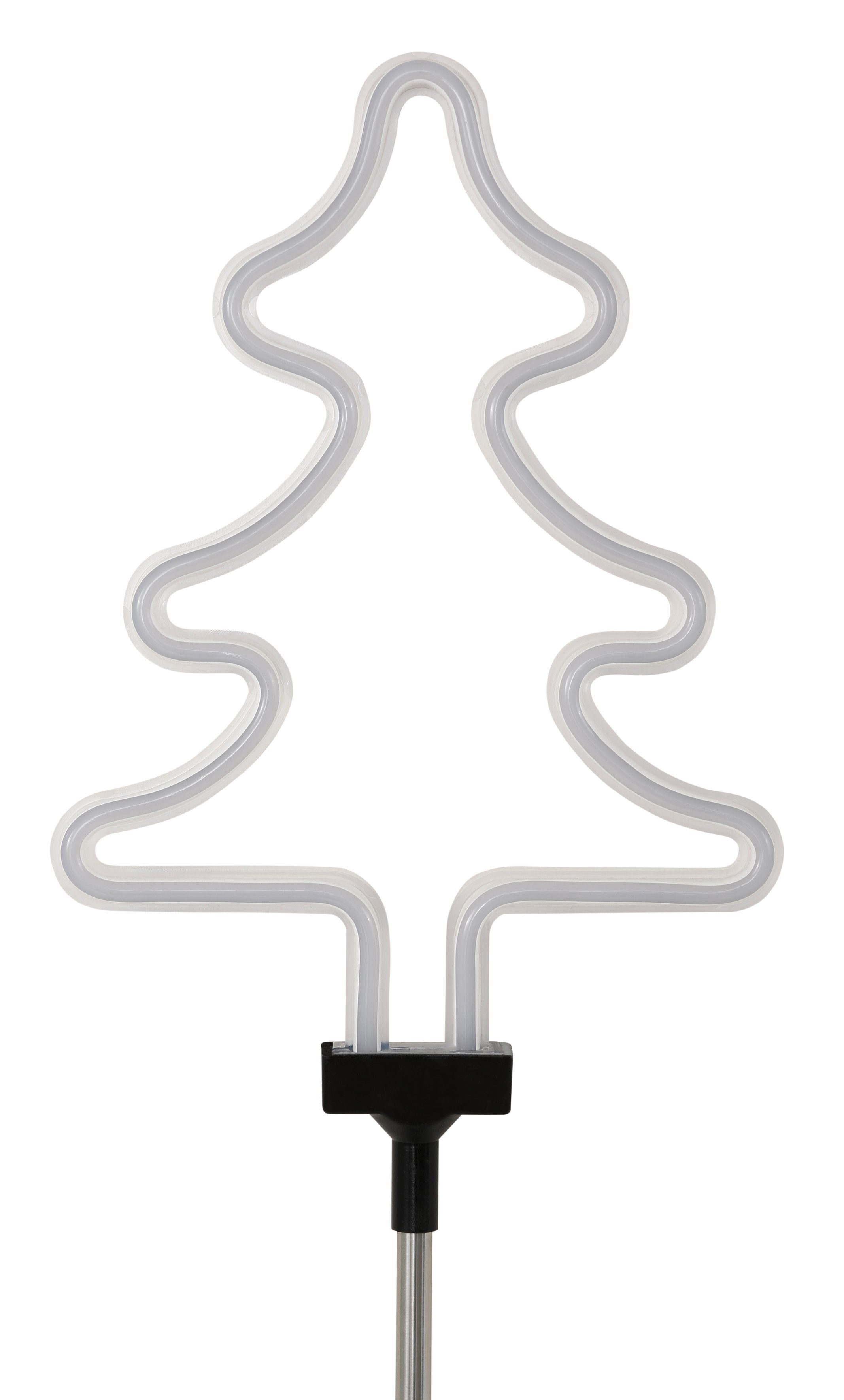 BONETTI LED Gartenleuchte Tannenbaum, LED Neon Stab für den Garten, Lichtfarbe: grün, Weihnachtsdeko