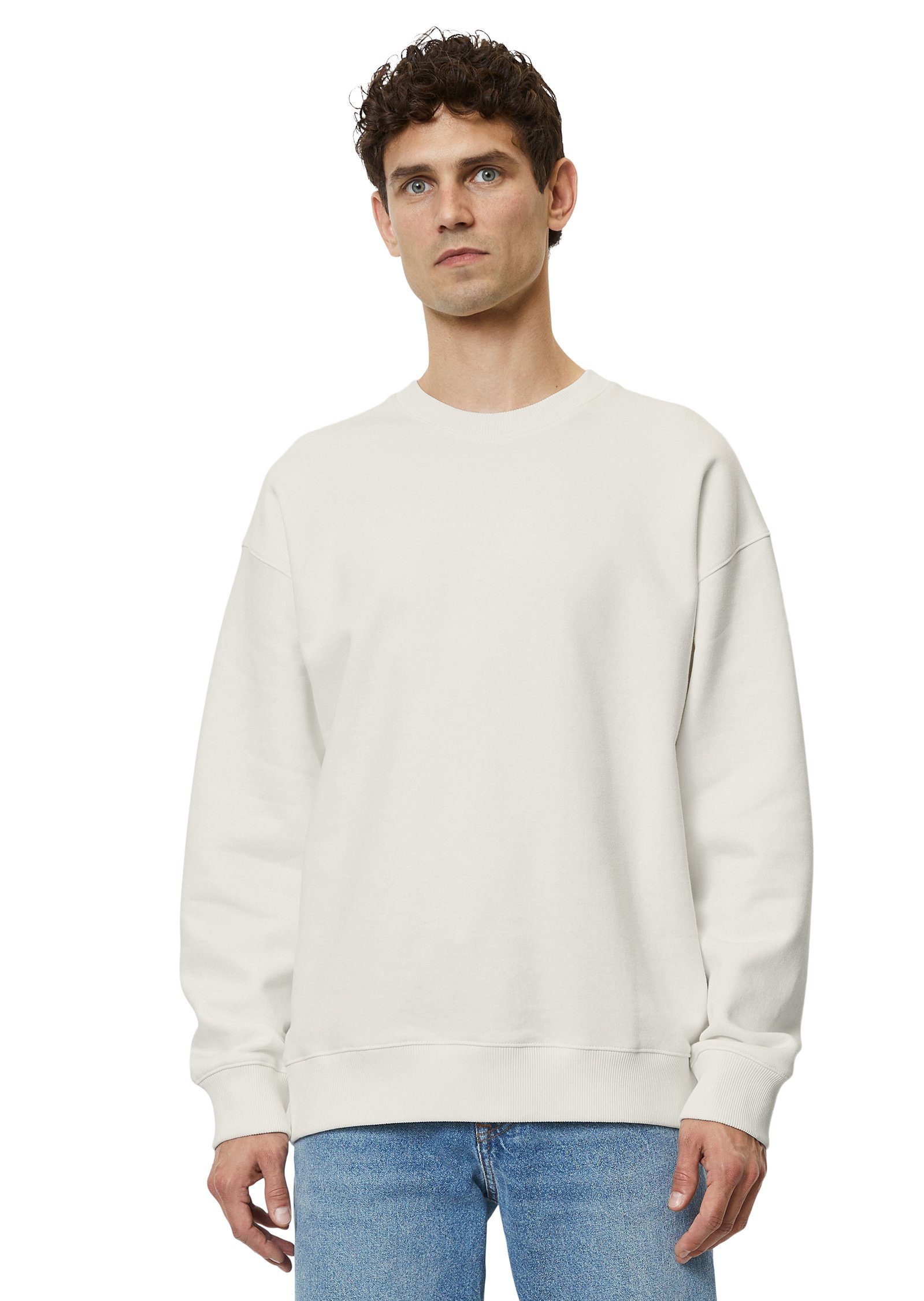 Marc O'Polo Sweatshirt aus reiner Bio-Baumwolle weiß