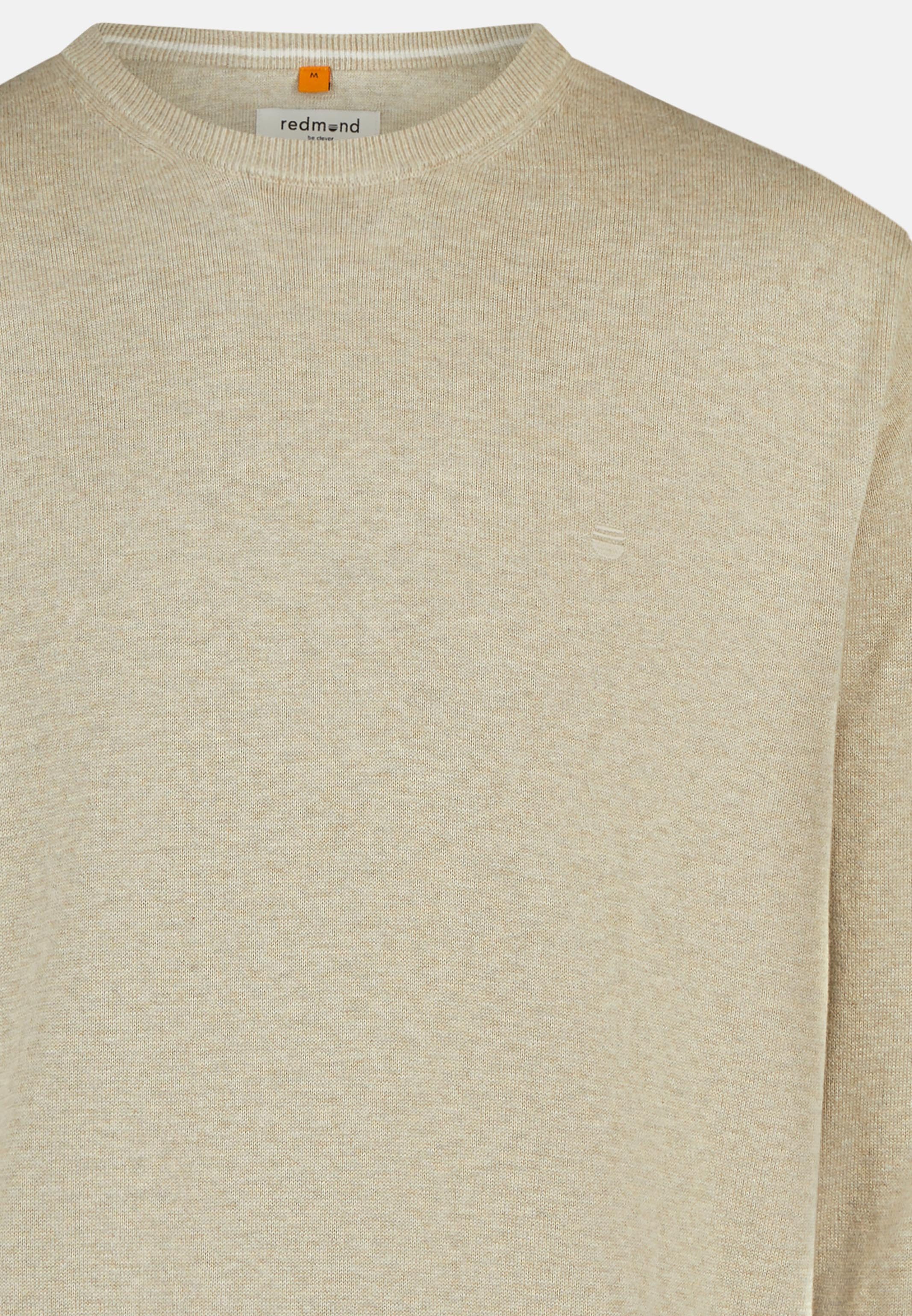 Redmond Rundhalspullover Basic (1-tlg) Pullover - Baumwolle - Atmungsaktiv - Weicher Feinstrick
