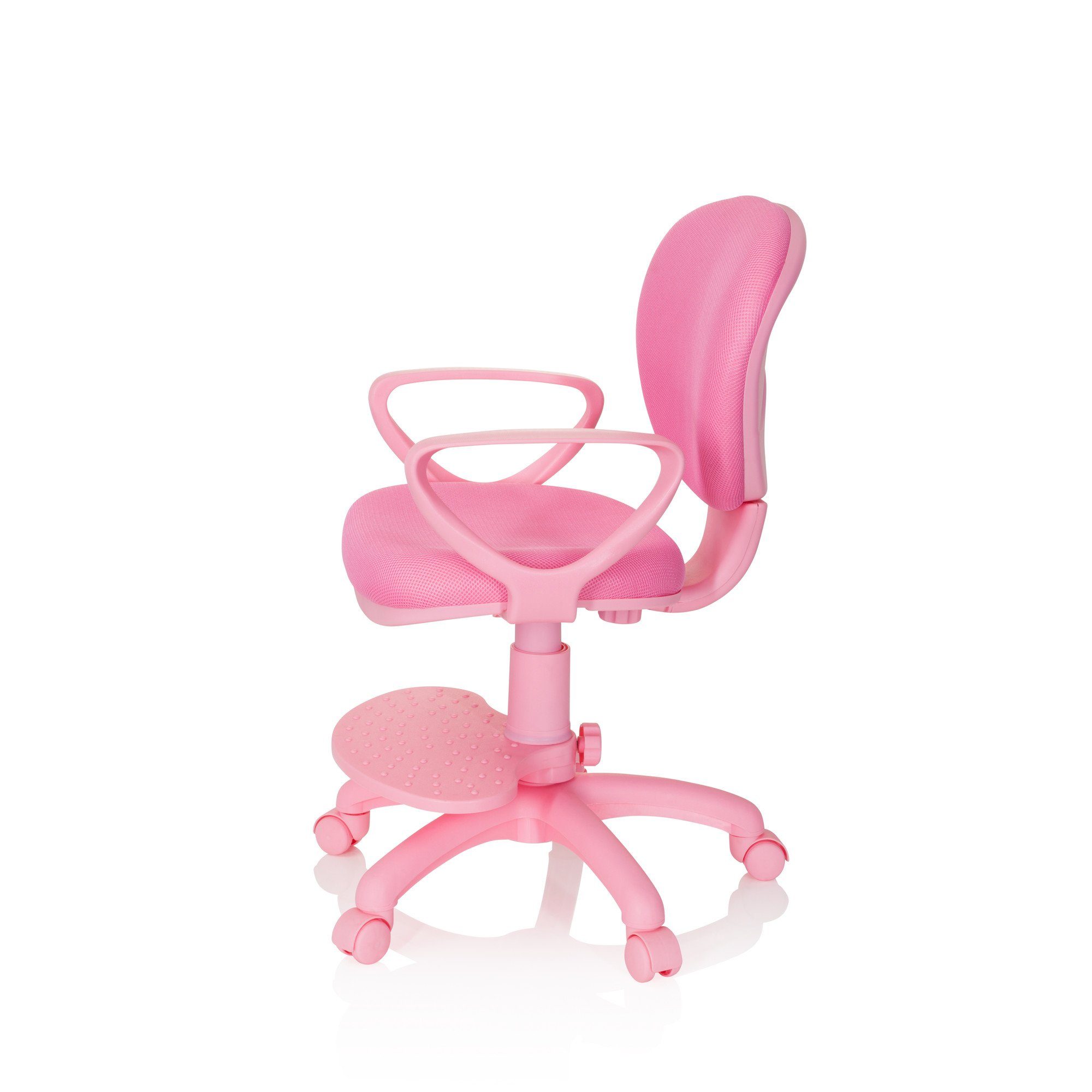 Kinderdrehstuhl Armlehnen Stoff Pink Drehstuhl KID (1 mitwachsend, mit COLOUR ergonomisch hjh St), OFFICE