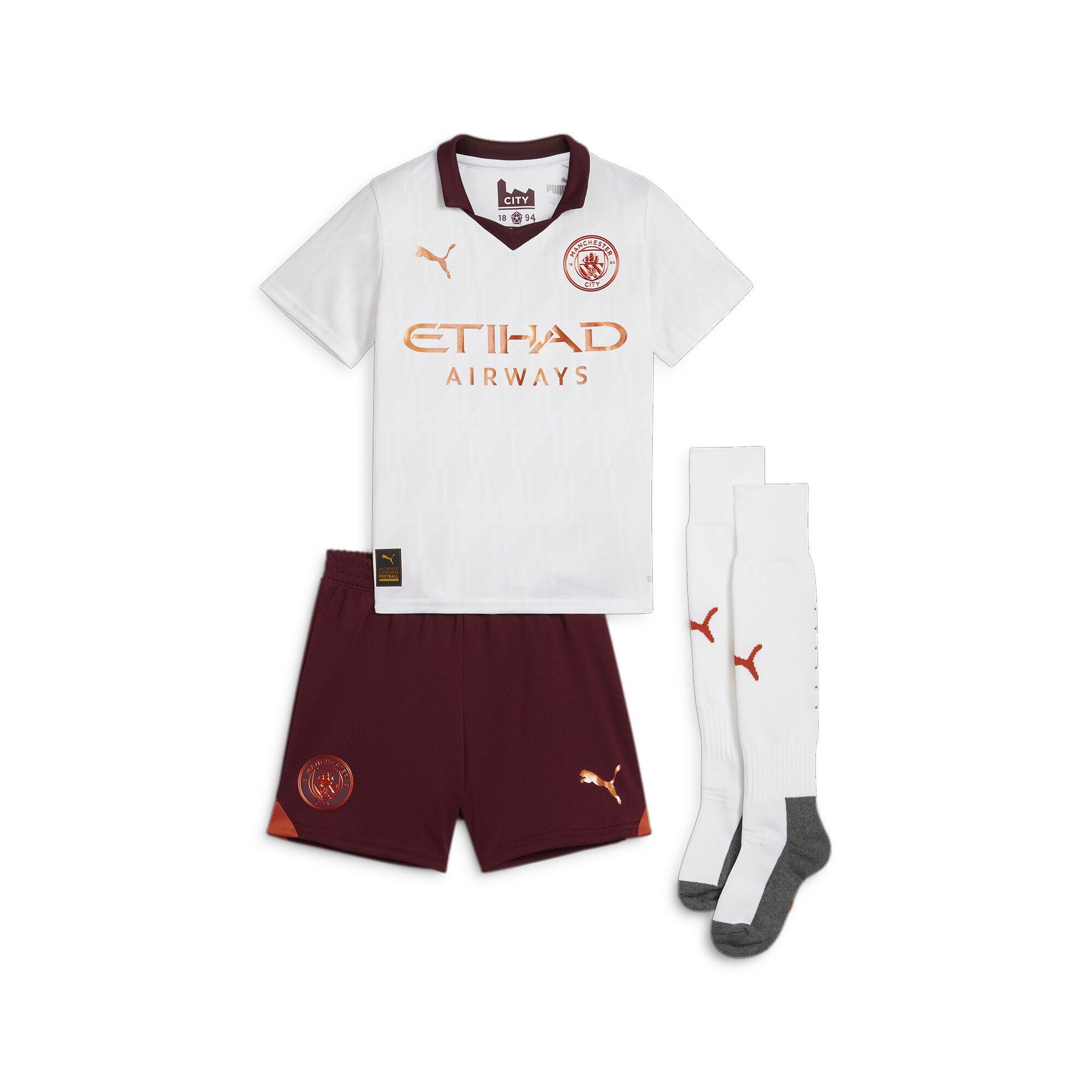 PUMA Trainingsanzug Manchester Kinder 23/24 Mini-Kit City Auswärtstrikot