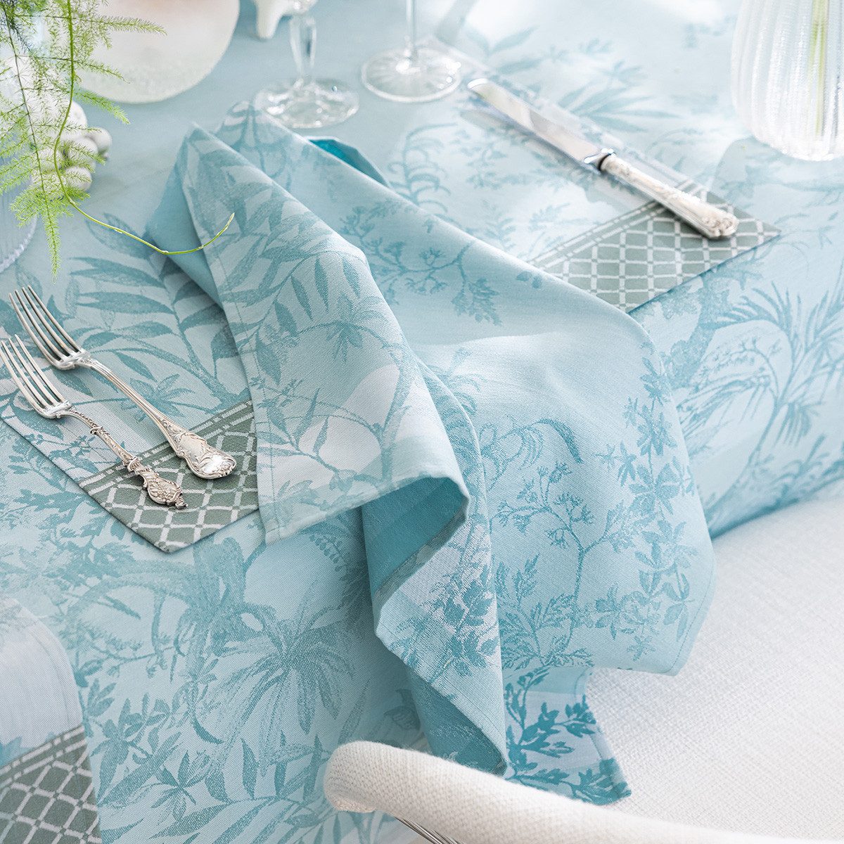 Le Jacquard Francais Platzset Tischsets (2x Set) Jardin D'Eden Cascade 36x50 cm, (Set, 2-St), unbehandelt