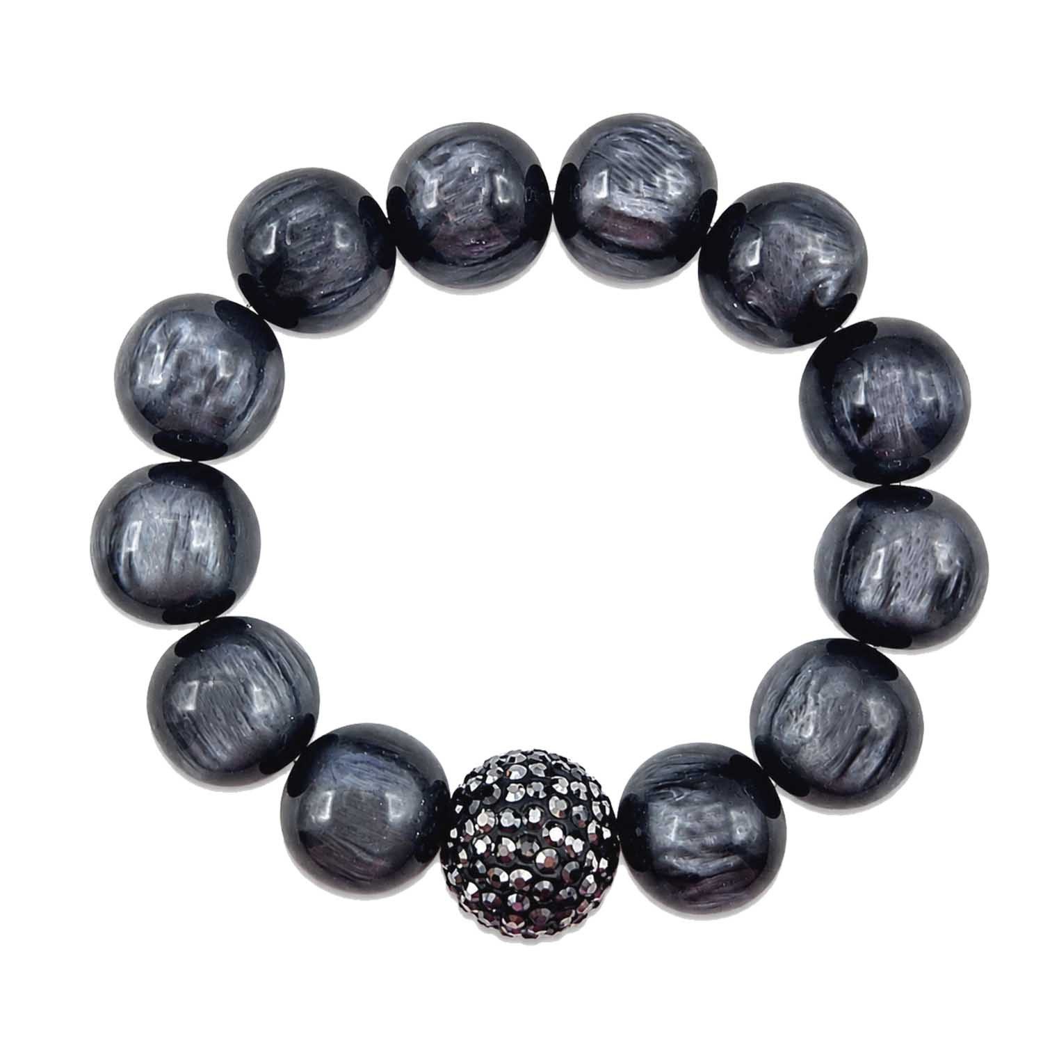 Impala Perlenarmband Armband Glam – 16 mm Perlen mit edlem Schimmer, Damenarmband mit glänzenden Perlen, made in Germany