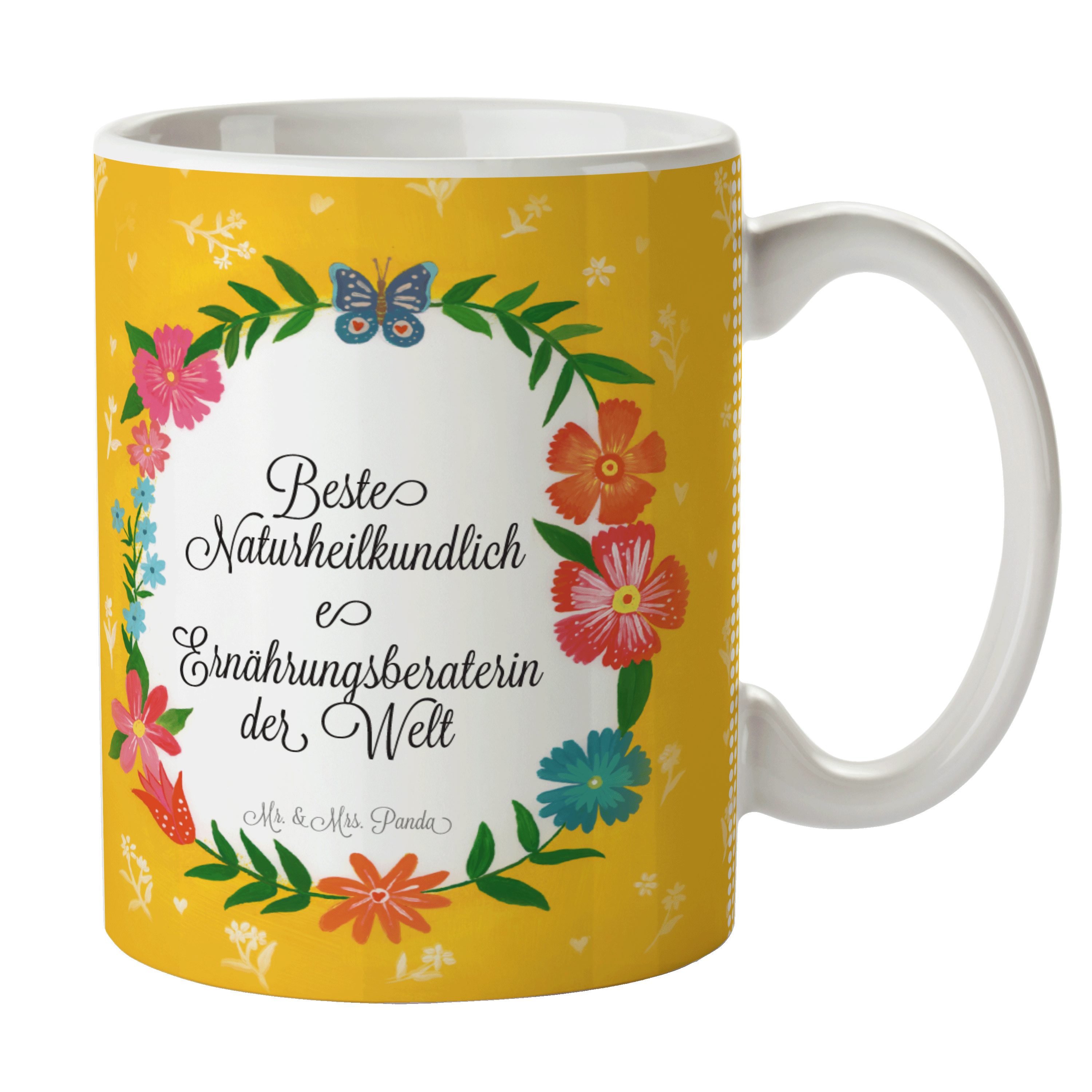 Mr. & Mrs. Panda Tasse Naturheilkundliche Ernährungsberaterin - Geschenk, Geschenk Tasse, Be, Keramik