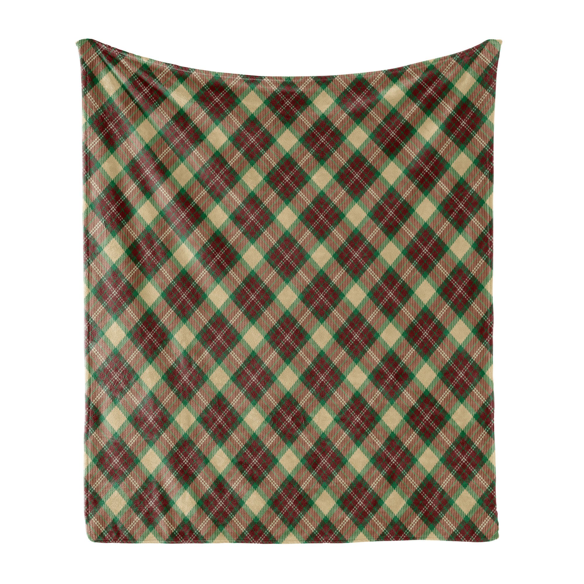 Wohndecke Gemütlicher Plüsch für den Innen- und Außenbereich, Abakuhaus, Plaid Diagonal Squares Klassik