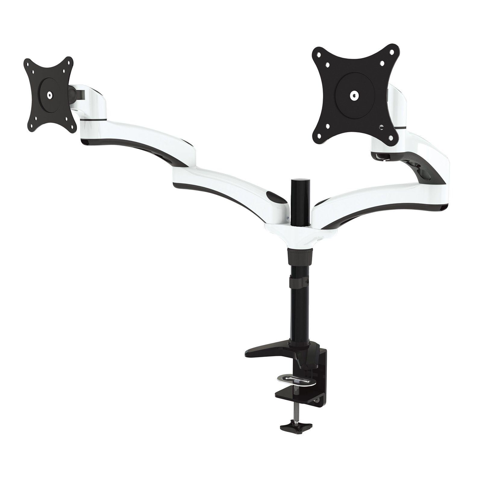 HFTEK Monitor-Halterung, (2-Fach Tischhalterung für Bildschirme 15 bis 27 Zoll)