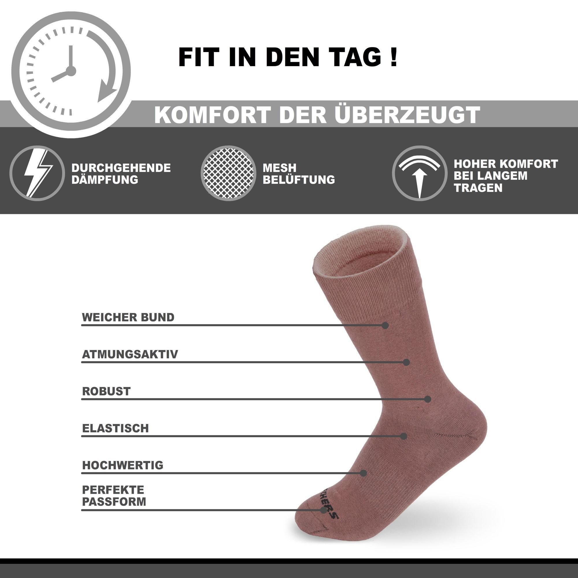 Skechers Businesssocken Herren - Atmungsaktiv - Eleganter Komfort für Business und Alltag Herren Socken mit angenehmen Fußklima - Ideal für Business-Schuhe