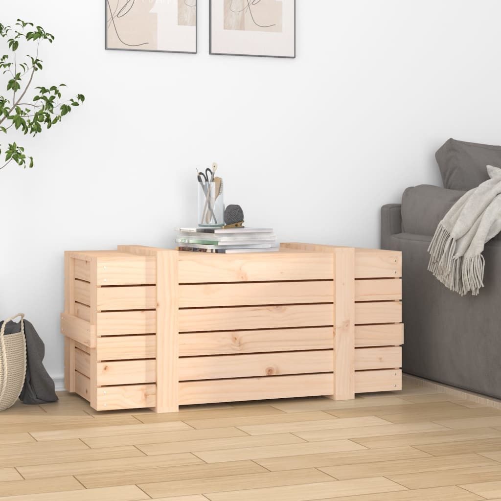 vidaXL Aufbewahrungsbox Truhe 91x40,5x42 cm Massivholz günstig online kaufen
