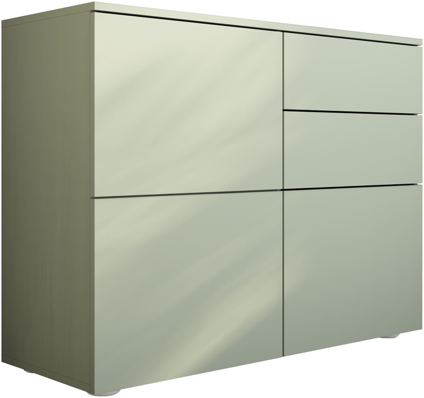 borchardt Möbel Kommode Rova, Sideboard Breite 93 cm, Push-To-Open, verstellbare Einlegeböden, viel Stauraum, Breite 93cm
