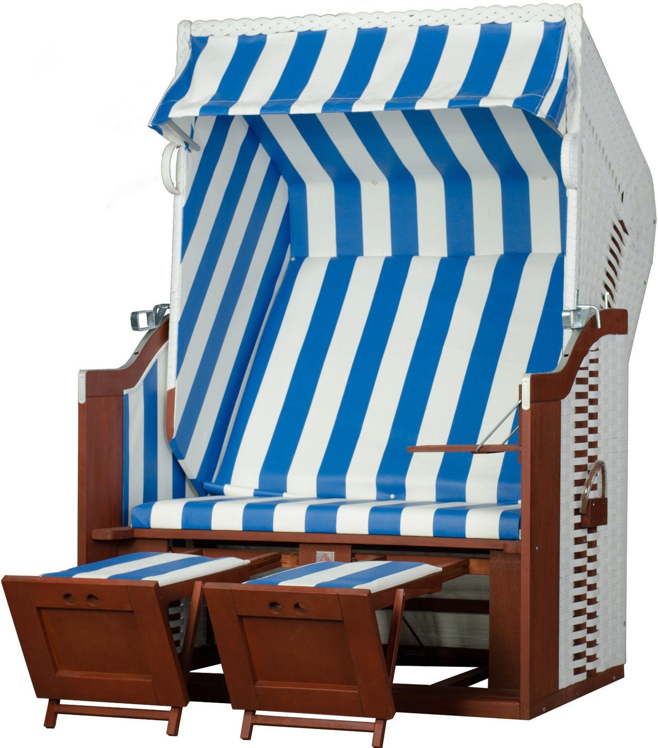 Natur24 Strandkorb Gartenstrandkorb Strandkorb Ostsee Fehmarn Mahagoni 124x87 cm, BxTxH: 124x87x159 cm, 71162958
