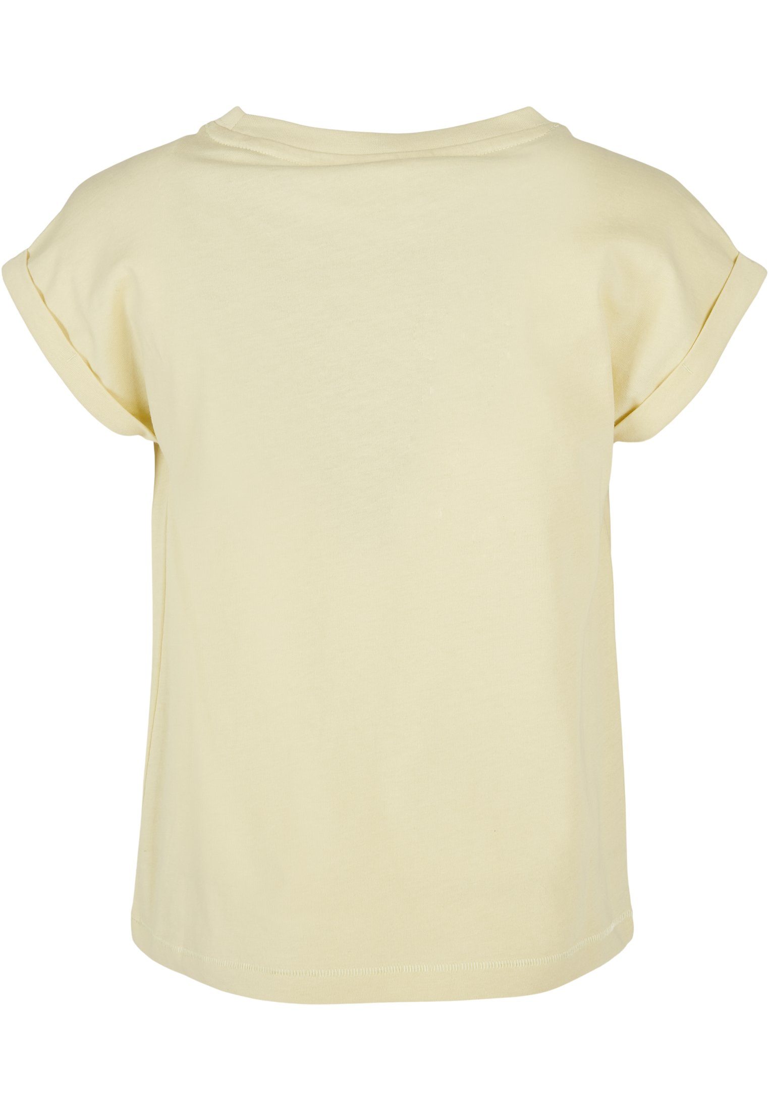 URBAN CLASSICS T-Shirt Kinder Girls Shoulder Tee Organic softyellow Extended (1-tlg)