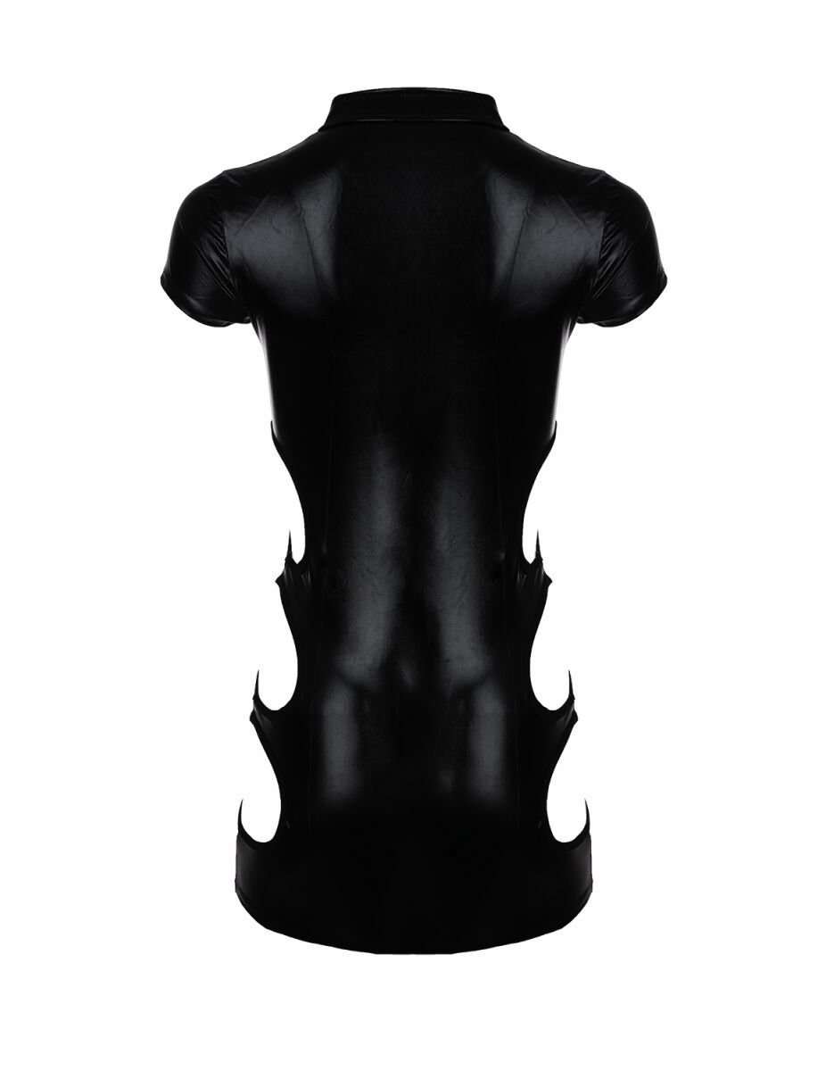 Wetlook Minikleid Clubkleid EU Kleid Partykleid Saresia Made Minikleid schwarz, in Gogo Chemise,