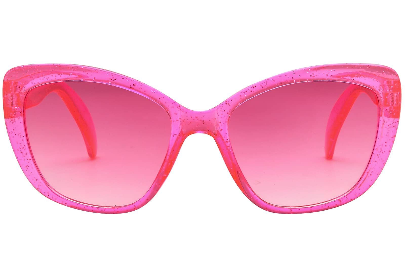 Stil Retrosonnenbrille Bügel durchsichtigen BEZLIT Sonnenbrille Kinder Cat-Eye mit Rosa/Pink (1-St) Mädchen Eyewear