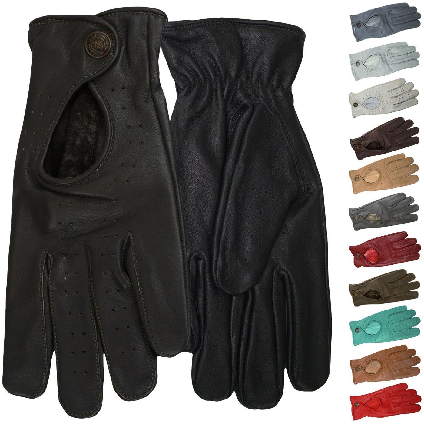PEARLWOOD Herren Lederhandschuhe JENSON - Ziegenleder Handschuhe Für Auto & Alltag