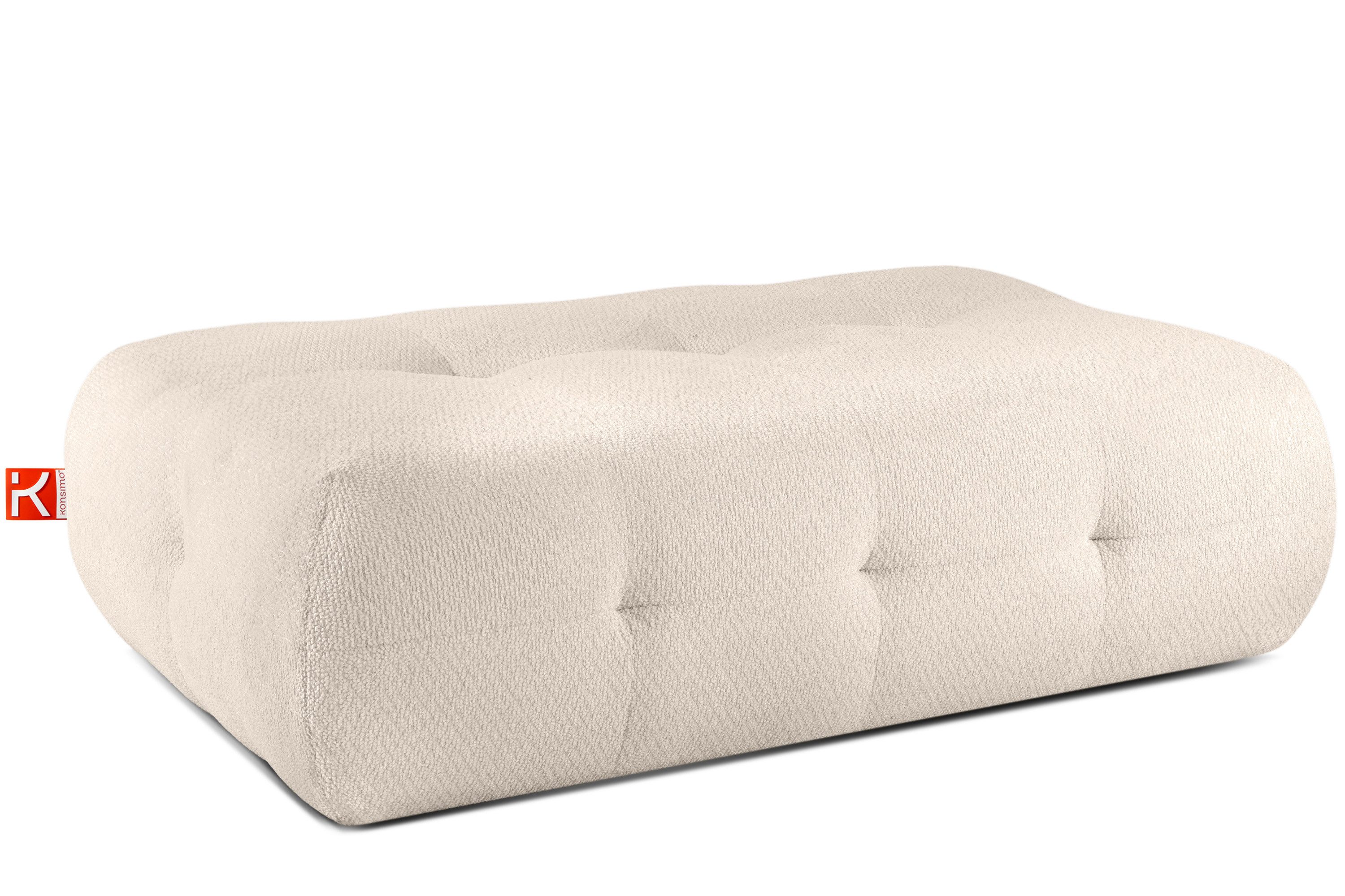 KONSIMO® Sitzhocker ALIGRA Polsterhocker, Pouf, Chenille-Stoff, Premiumqualität aus EU, Modern, mit Steppung, hochwertiger Sitzkomfort, 144 cm x 44 cm x 95 cm