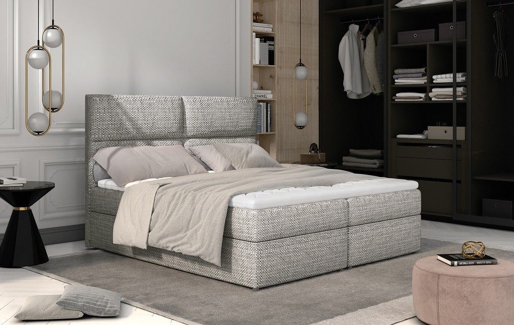 Xlmoebel Polsterbett Luxus Doppelbett im eleganten Design für Schlafzimmer und Hotel (Polsterbett, Luxus Doppelbett), Made in Europa