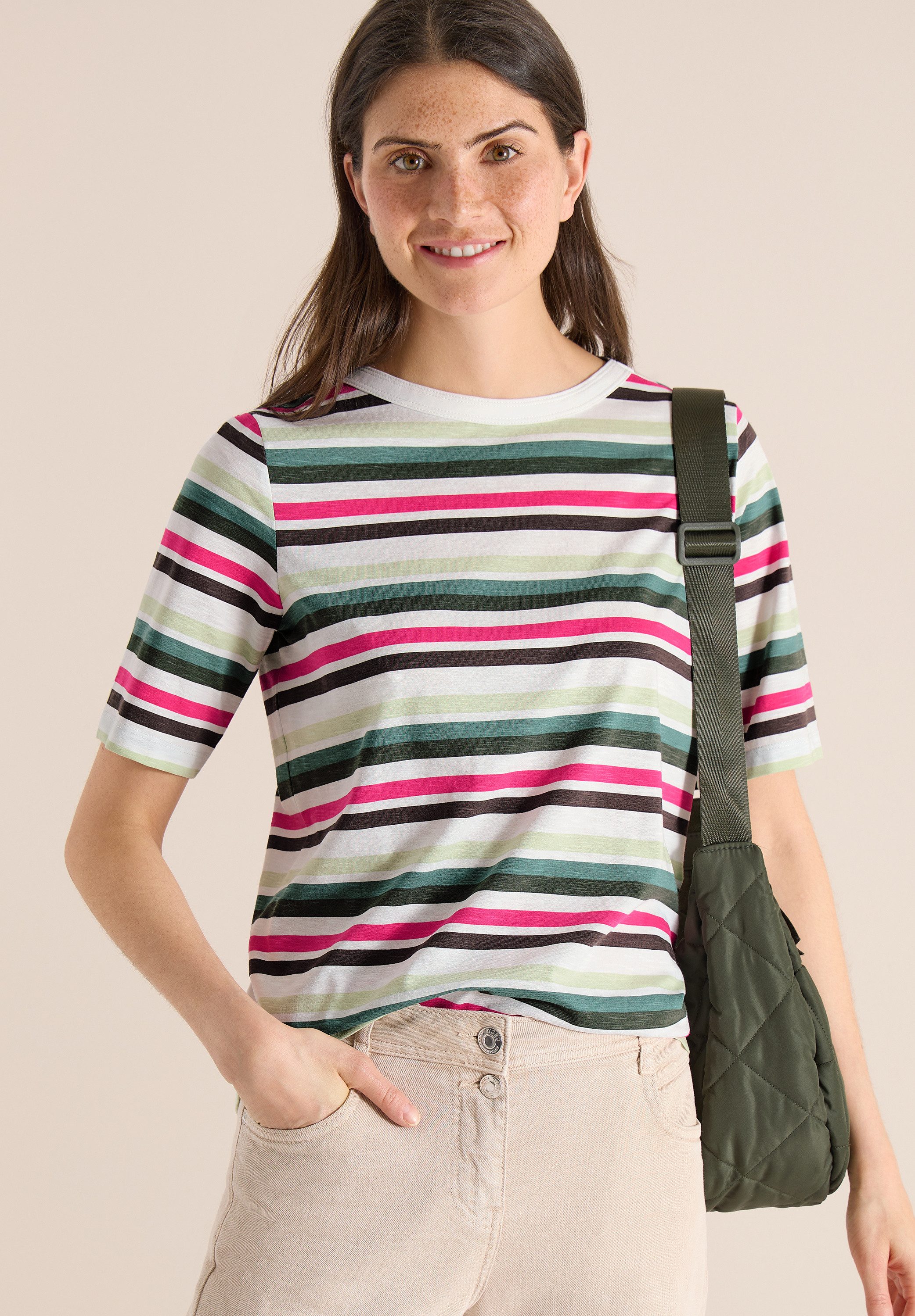 CECIL Print-Shirt aus reiner Baumwolle