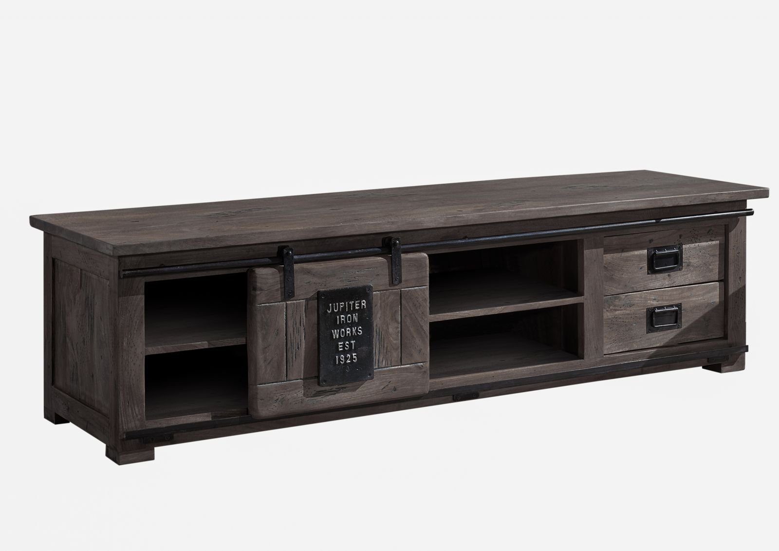 Massivmoebel24 TV-Board (TV-Board Mango 180x55x50 grau günstig online kaufen