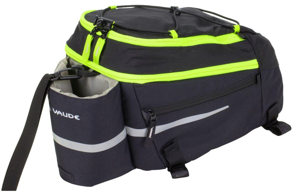 VAUDE Fahrradtasche Silkroad L black bright green Gepäckträgertasche