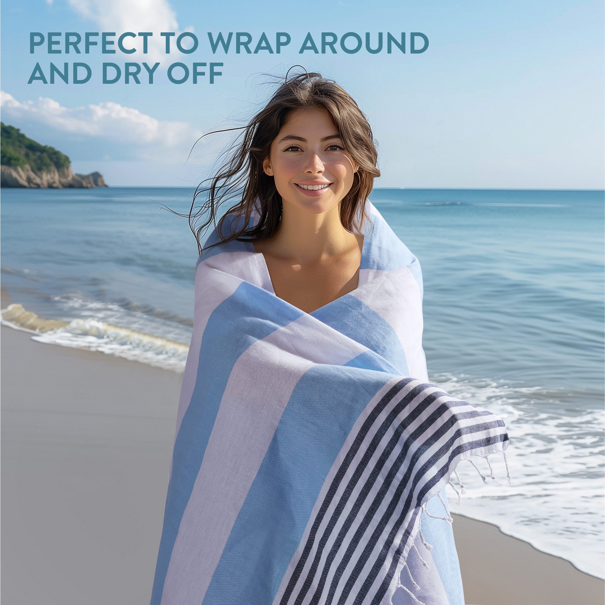 JEMIDI Strandtuch Saunatuch Damen 100x180cm Hamamtuch günstig online kaufen