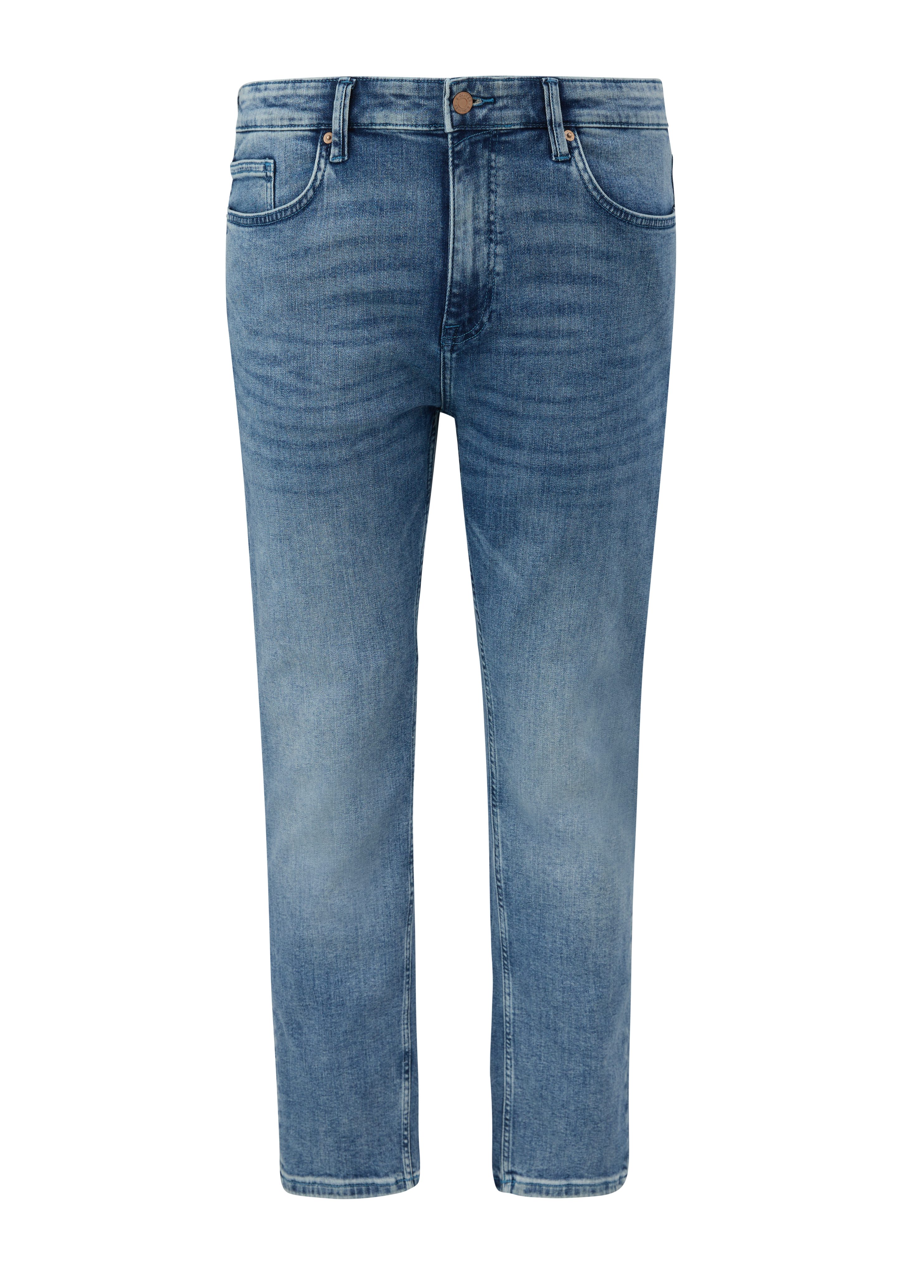 / Relaxed / blau Fit Straight Stoffhose Casby Mid s.Oliver Leg Rise / Jeans