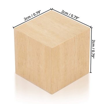 Kurtzy Greifling Kiefer Holzwürfel 2x2x2 cm (120 Stück) - Spielsteine (1-tlg), Holzwürfel 2x2x2 cm Kiefer (120er Pack) - Spielsteine, Basteln, DIY