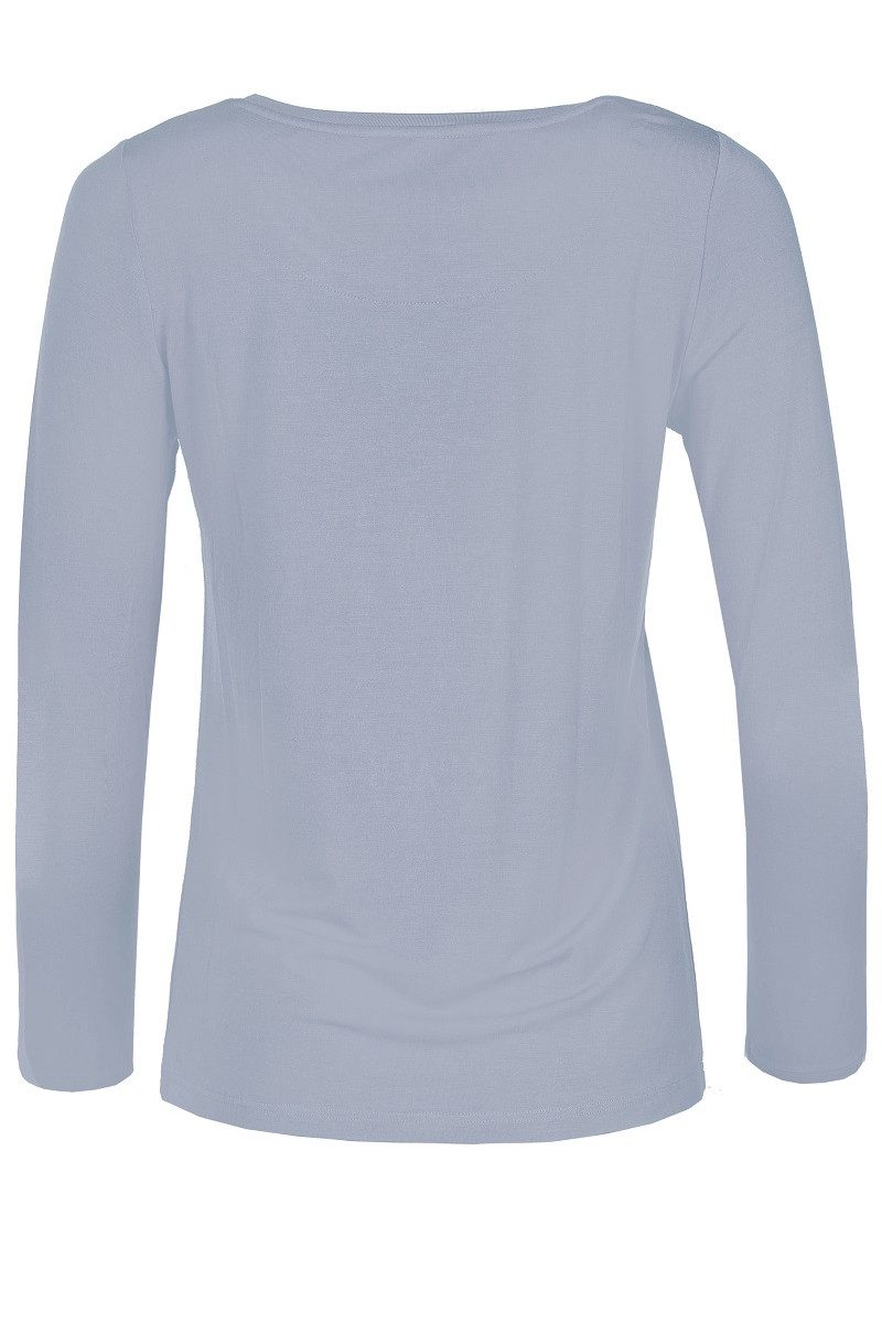 Piz Palü Trachtenshirt Longsleeve Damen - GERBRUNN - cashmere blue
