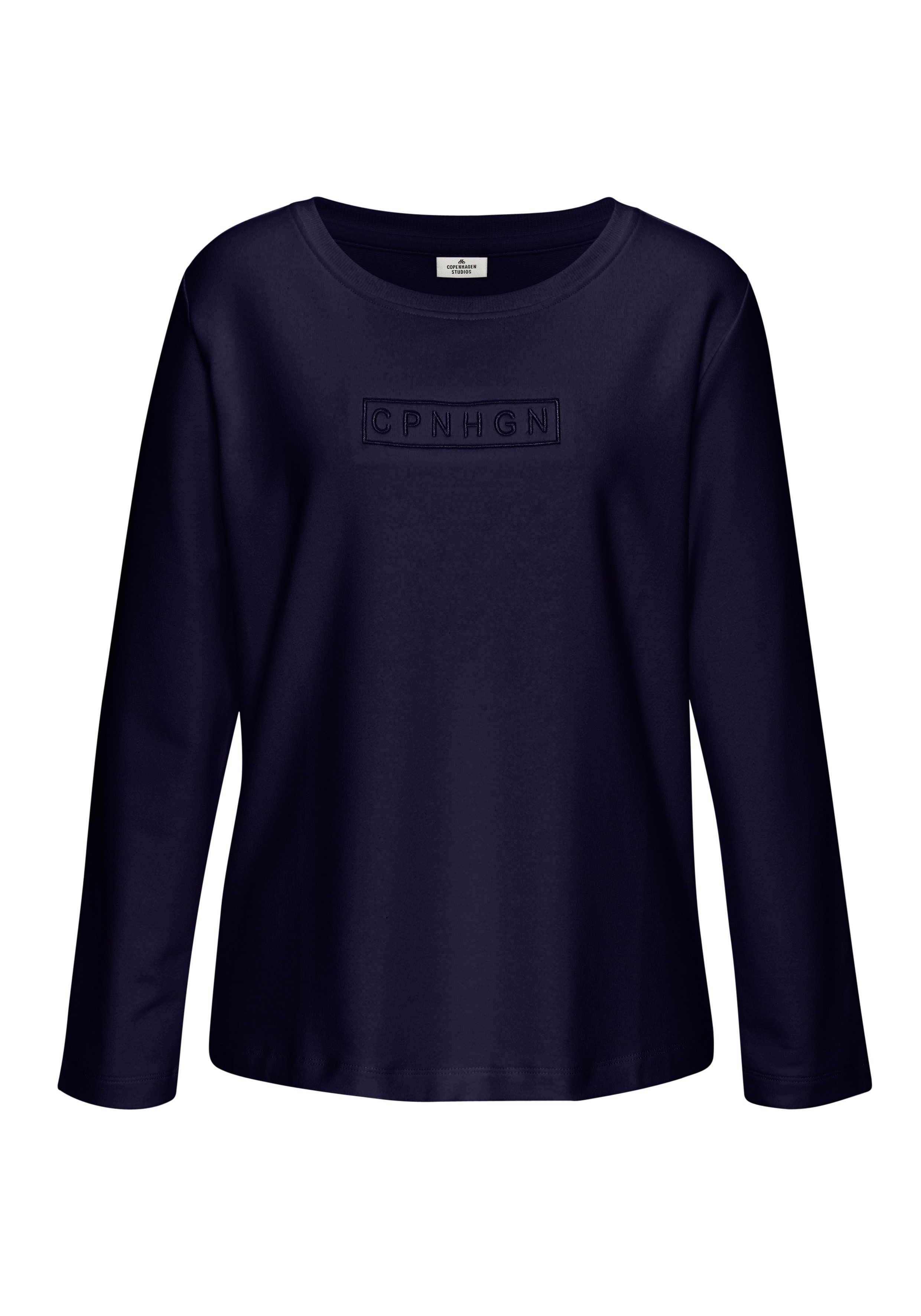 Copenhagen Studios Langarmshirt mit hochwertiger Logostickerei. Reduzierter Preis € 39,00. Unverbindliche Preisempfehlung € 49,00