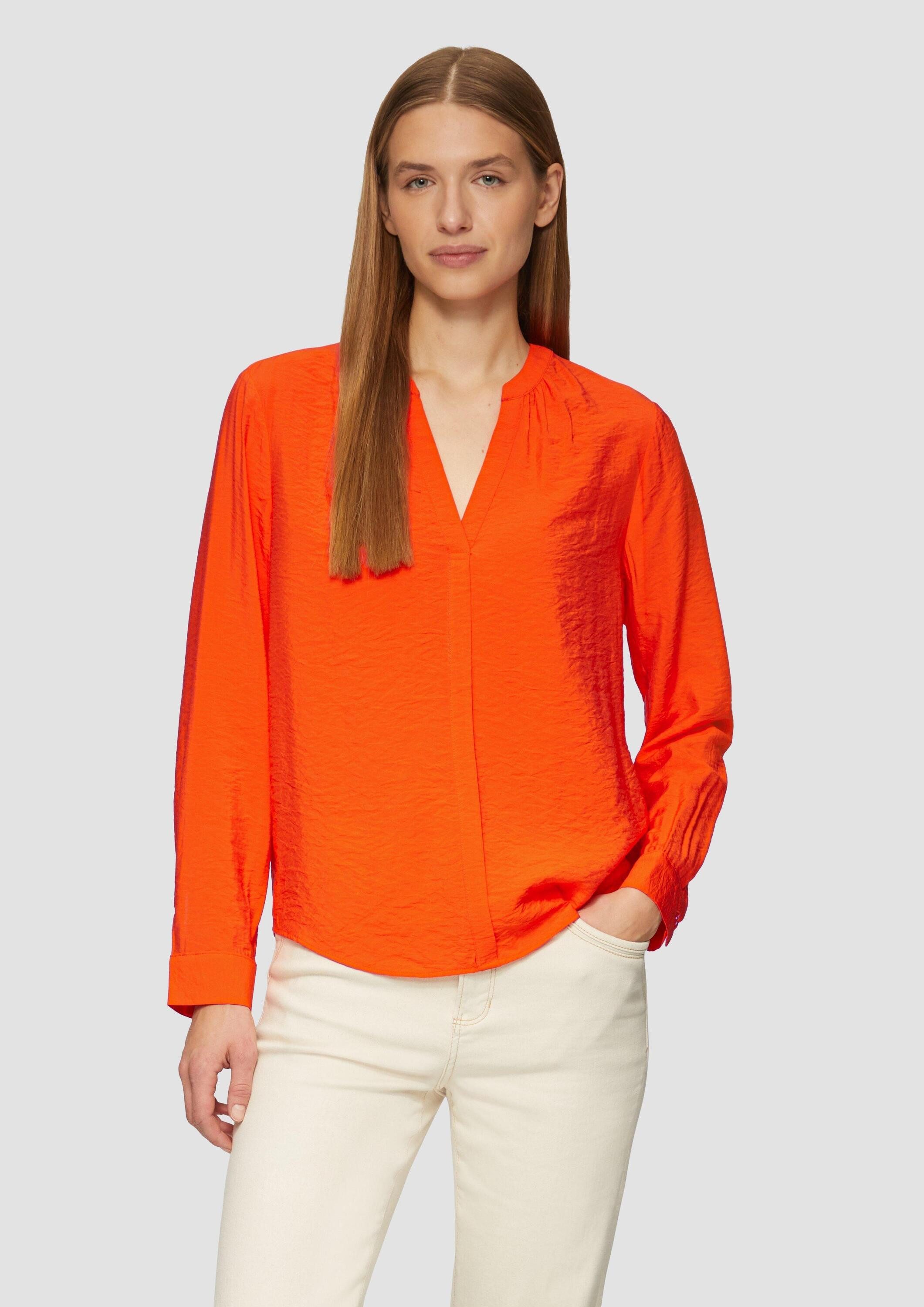s.Oliver Langarmbluse Bluse Strukturierte Bluse aus günstig online kaufen