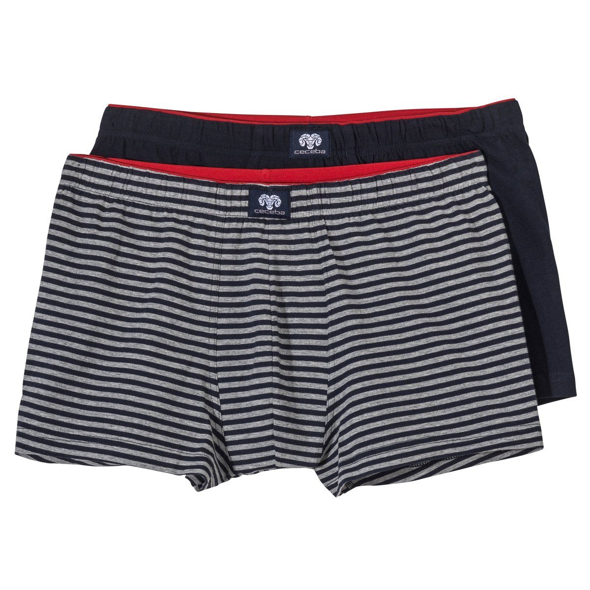 Retro Pants Ceceba 2er-Pack Pants Übergröße navy/gestreift