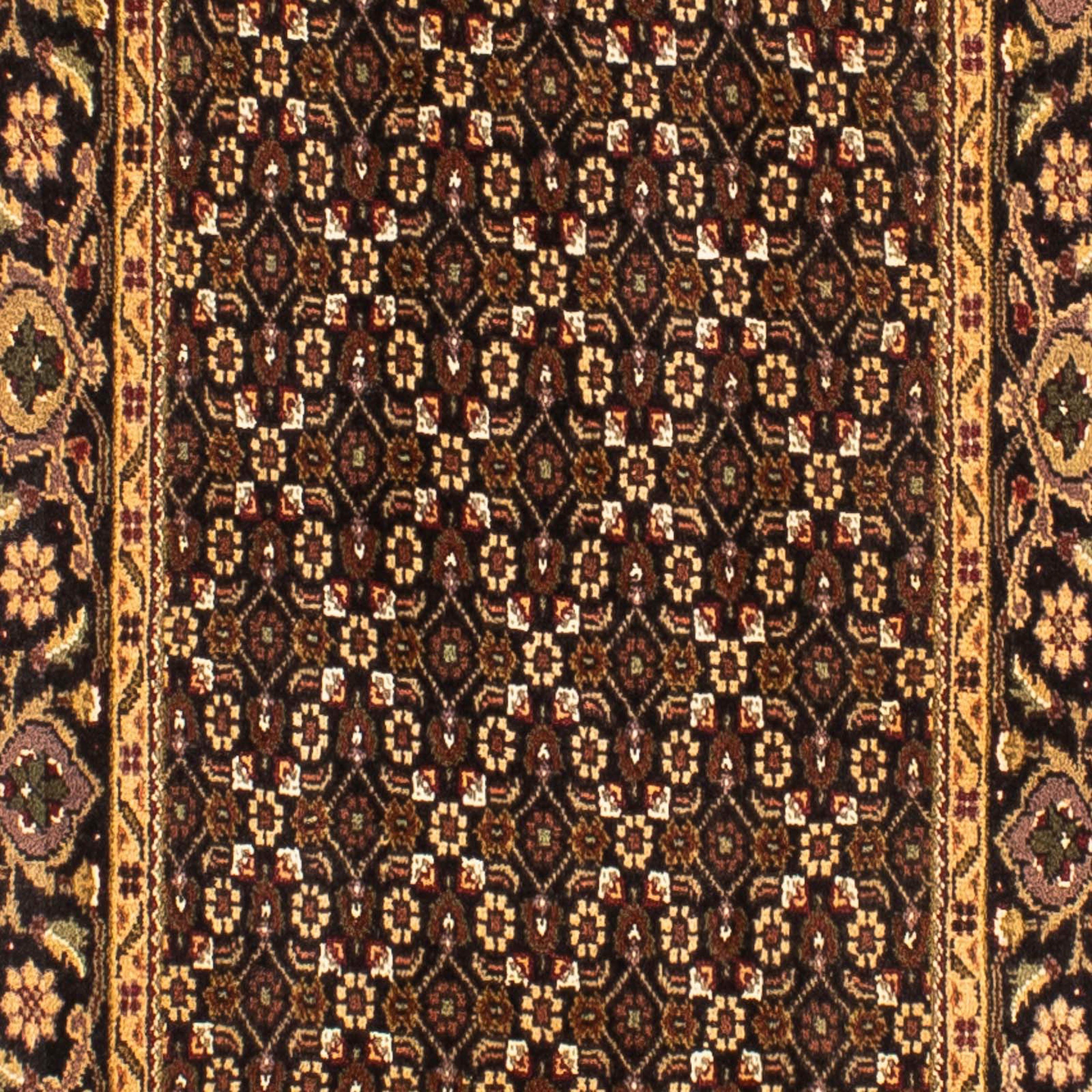 295 x 68 rechteckig, - Orientteppich mit Perser - morgenland, Wohnzimmer, mehrfarbig, Handgeknüpft, Höhe: - Täbriz Einzelstück Zertifikat 10 mm, cm