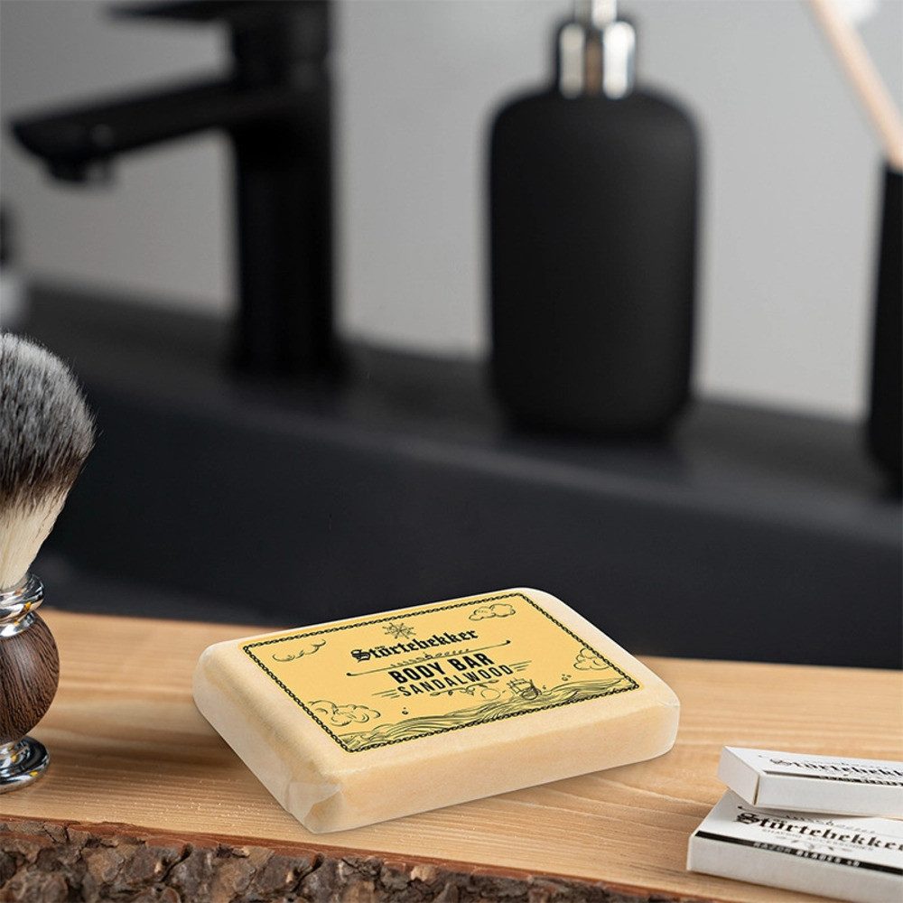 Störtebekker Feste Duschseife x3 - Premium Duschset - Body - + Soap Bag & Soap Box