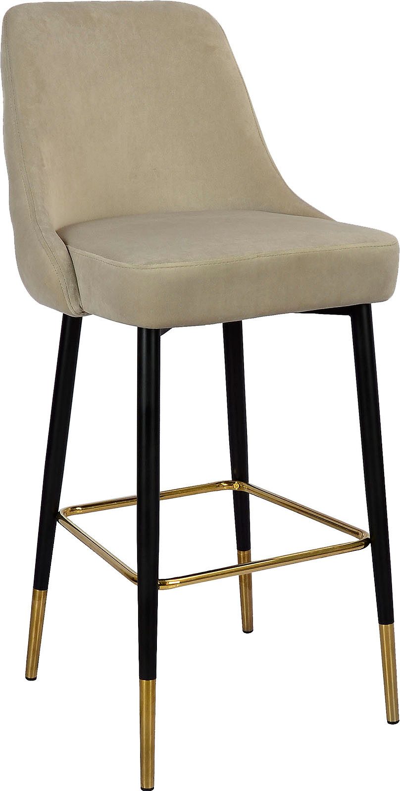 Kayoom Hochstuhl Barstuhl Moonlight 125, gesteppte Rückenlehne, Stuhlbeine aus Eisen (1 St), mit Fußstütze, gesteppte Rückenlehne, 2-farbig elegantes Gestell