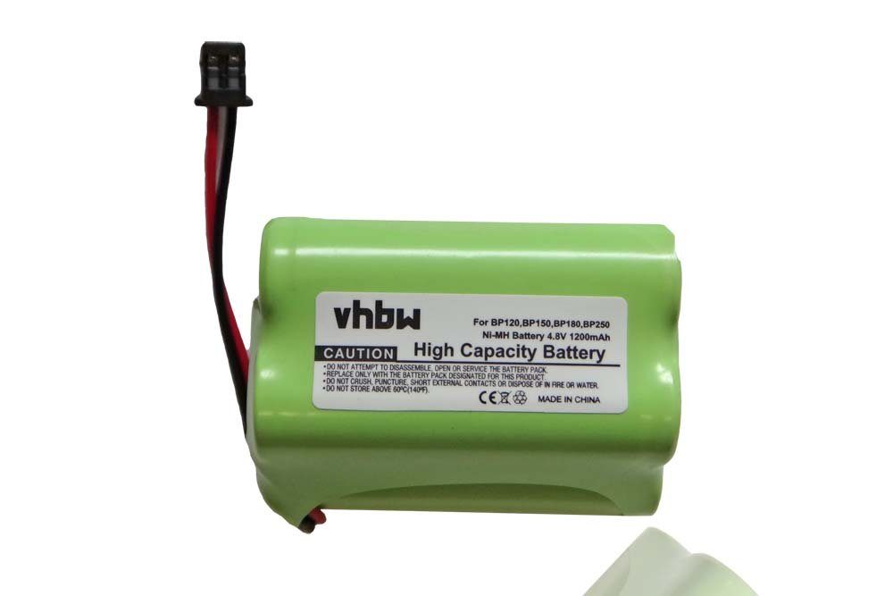 vhbw Ersatz für BP120, BBTY0356001, BP180, BP150, BP250 für Akku NiMH 1200 mAh (4,8 V)