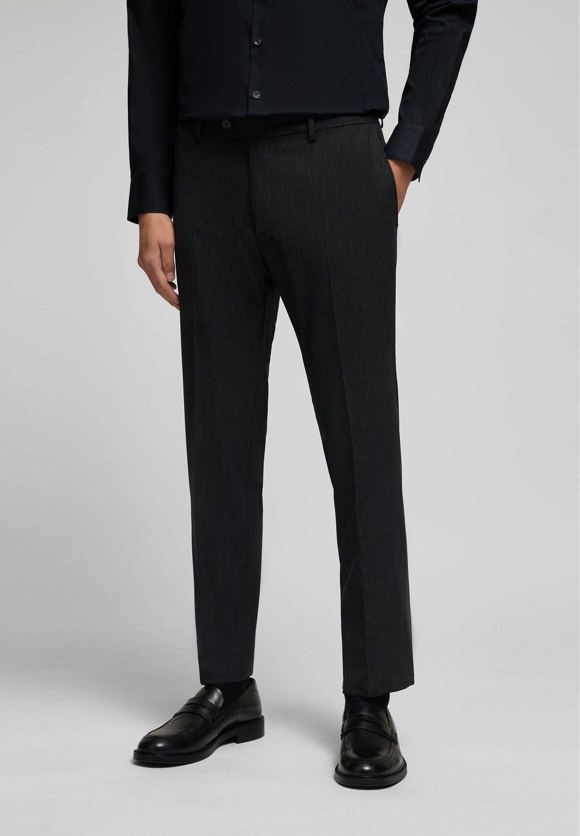 HECHTER PARIS Anzughose (1-tlg) Hochwertige, nachhaltige Wollmischung mit S günstig online kaufen