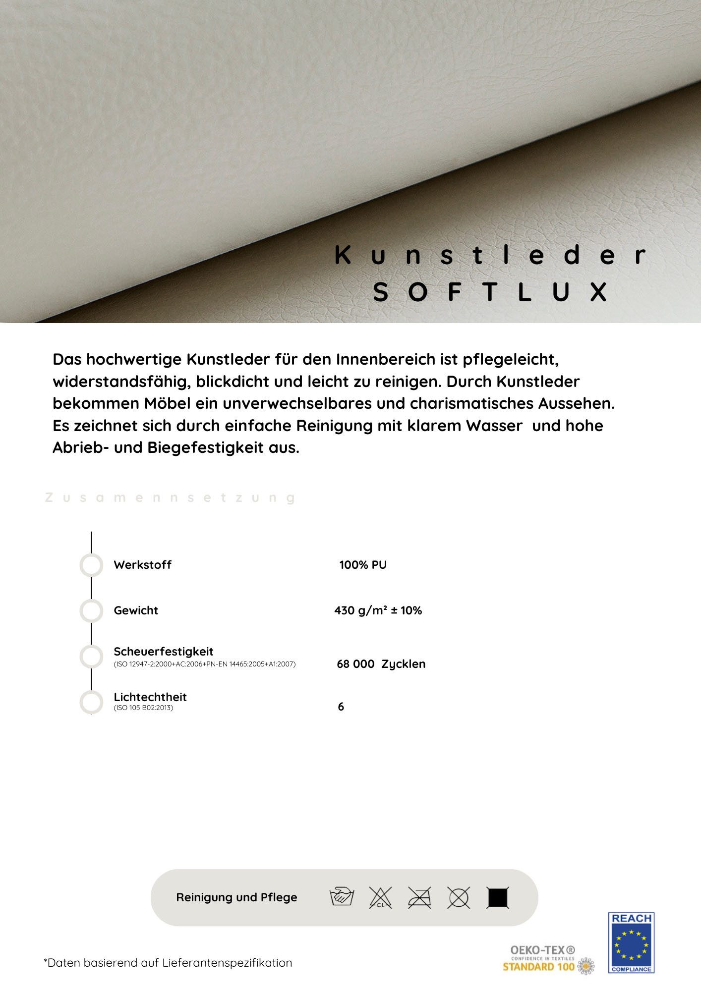 COLLECTION AB Schlafsofa Funtastic, B: 212 cm, Liegel. 145x187 cm, Bettfunktion, Bettkasten, Armteilverstellung & 1 Zierkissen, Federkern