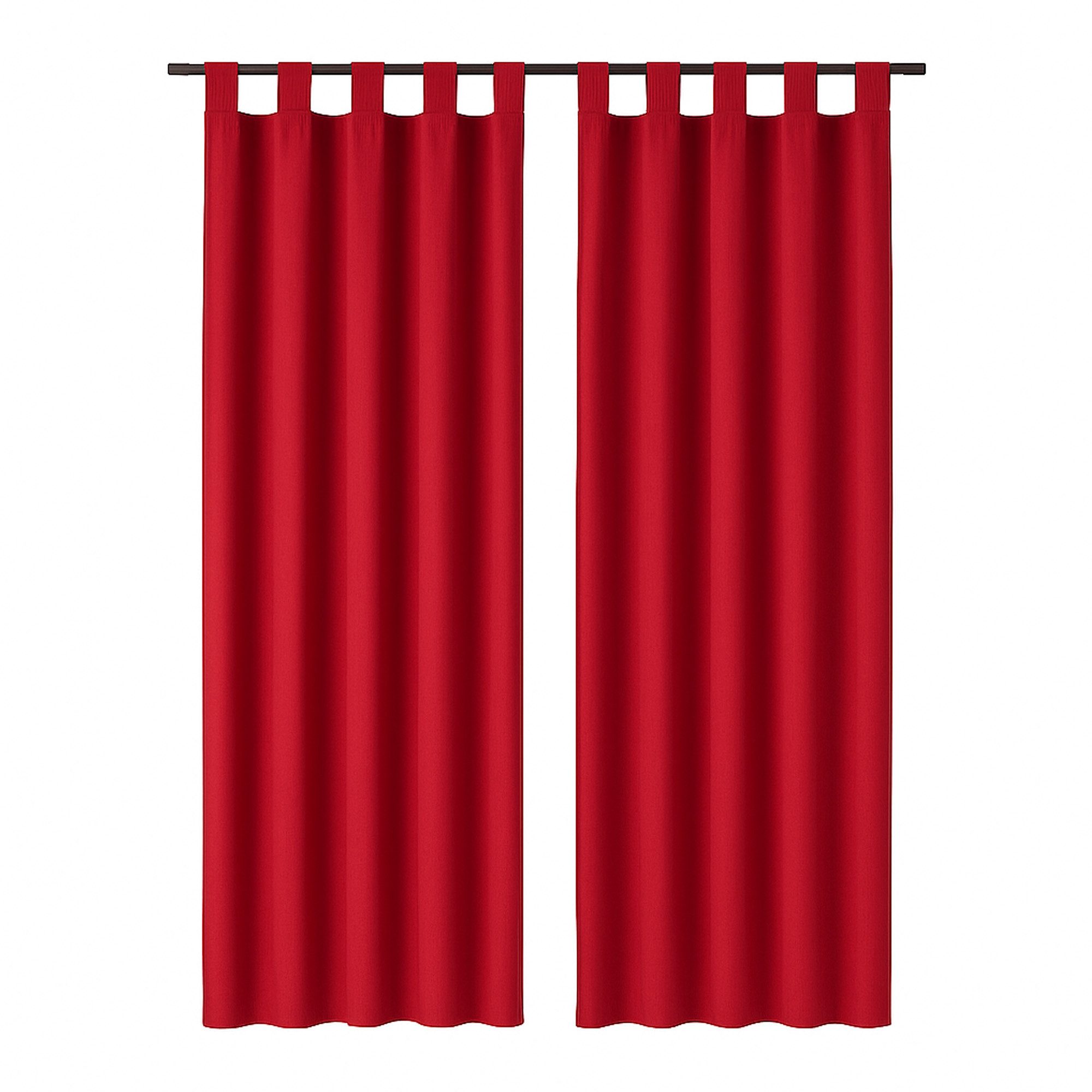 Bestlivings Gardine "Ellen" mit Schlaufen (2 St), Schlaufe, blickdicht, Polyester, einfarbig, modern, waschbar bei 30°C