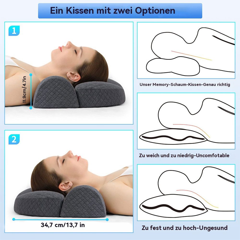 PODOFO Kopfkissen Memory Schaum Kopfkissen Orthopädisches für Seiten- und R günstig online kaufen