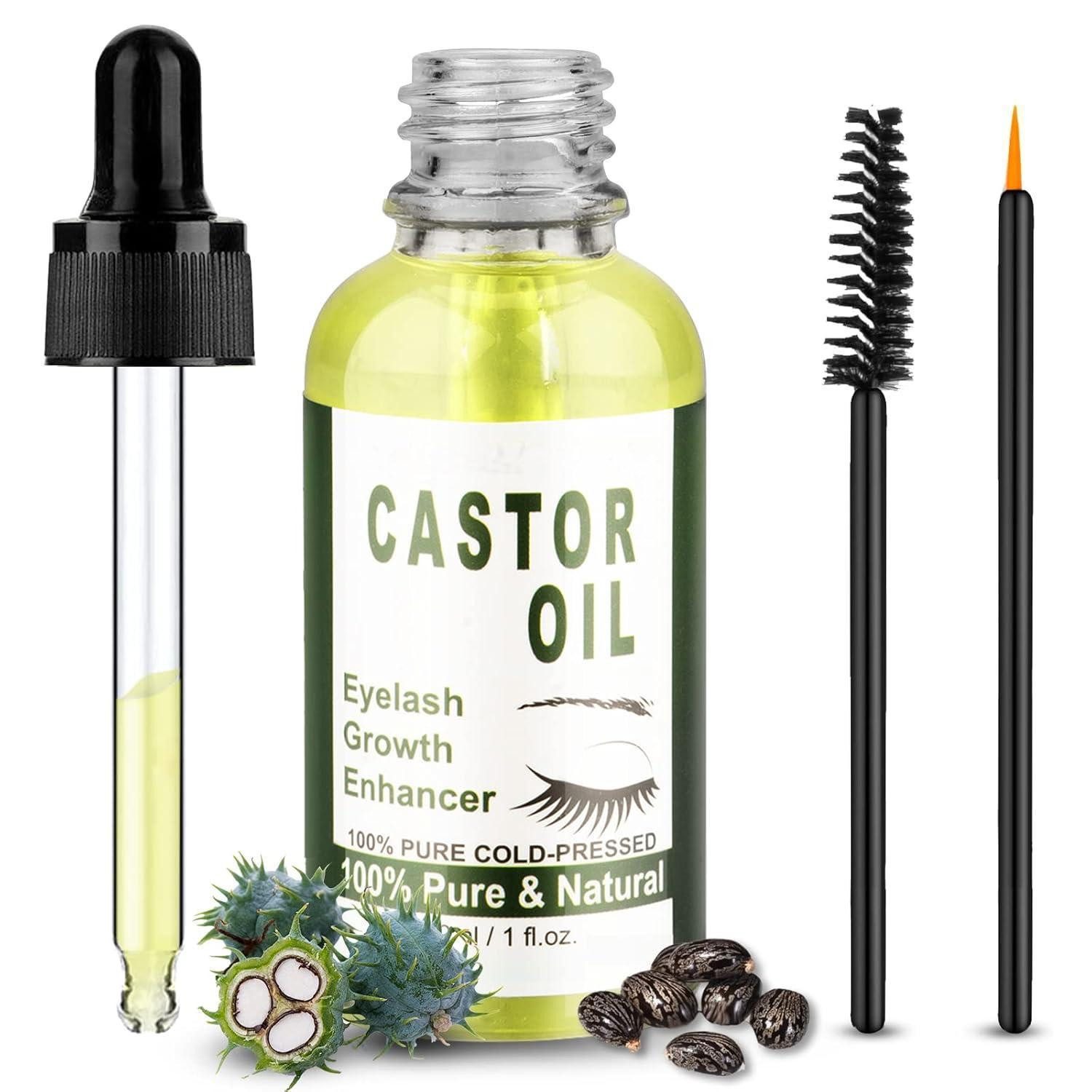 LuxusKollektion Haaröl Rizinusöl Haare 100% Bio Haaröl für Wachstum Wimpern Augenbrauen 30ml