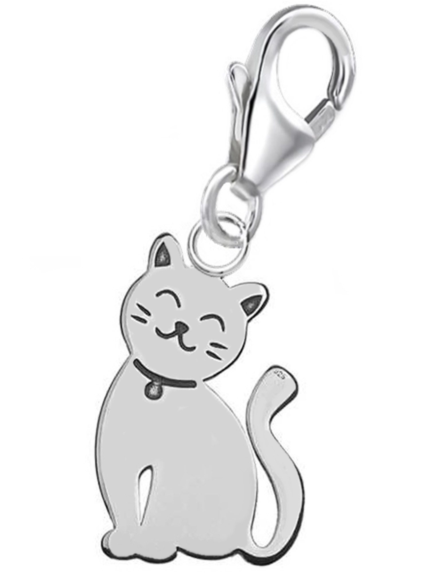 Goldene Hufeisen Charm-Einhänger kleine Katze Karabiner Charm Anhänger für günstig online kaufen