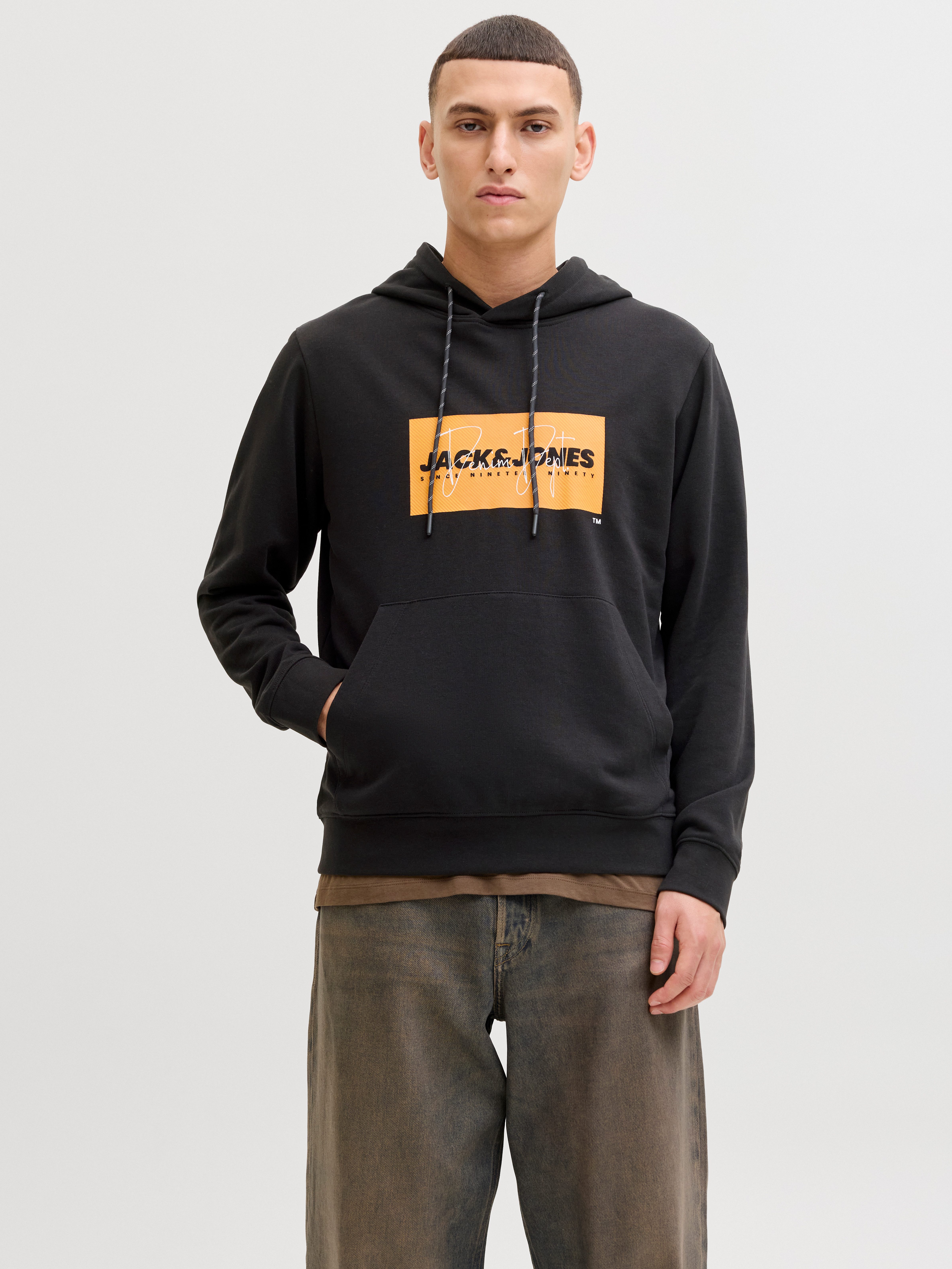 Jack & Jones Kapuzensweatshirt JJCOLE PRINT SWEAT HOOD UNB