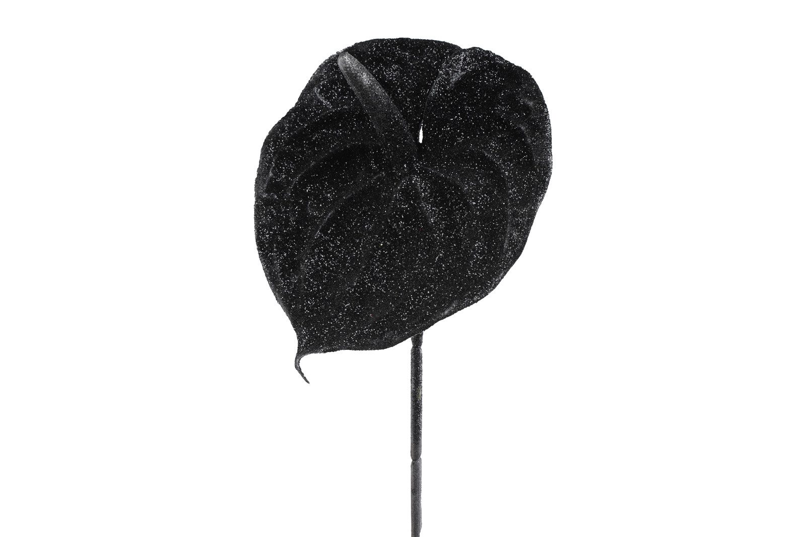 Kunstzweig Dekozweig Anthurium schwarz 77cm