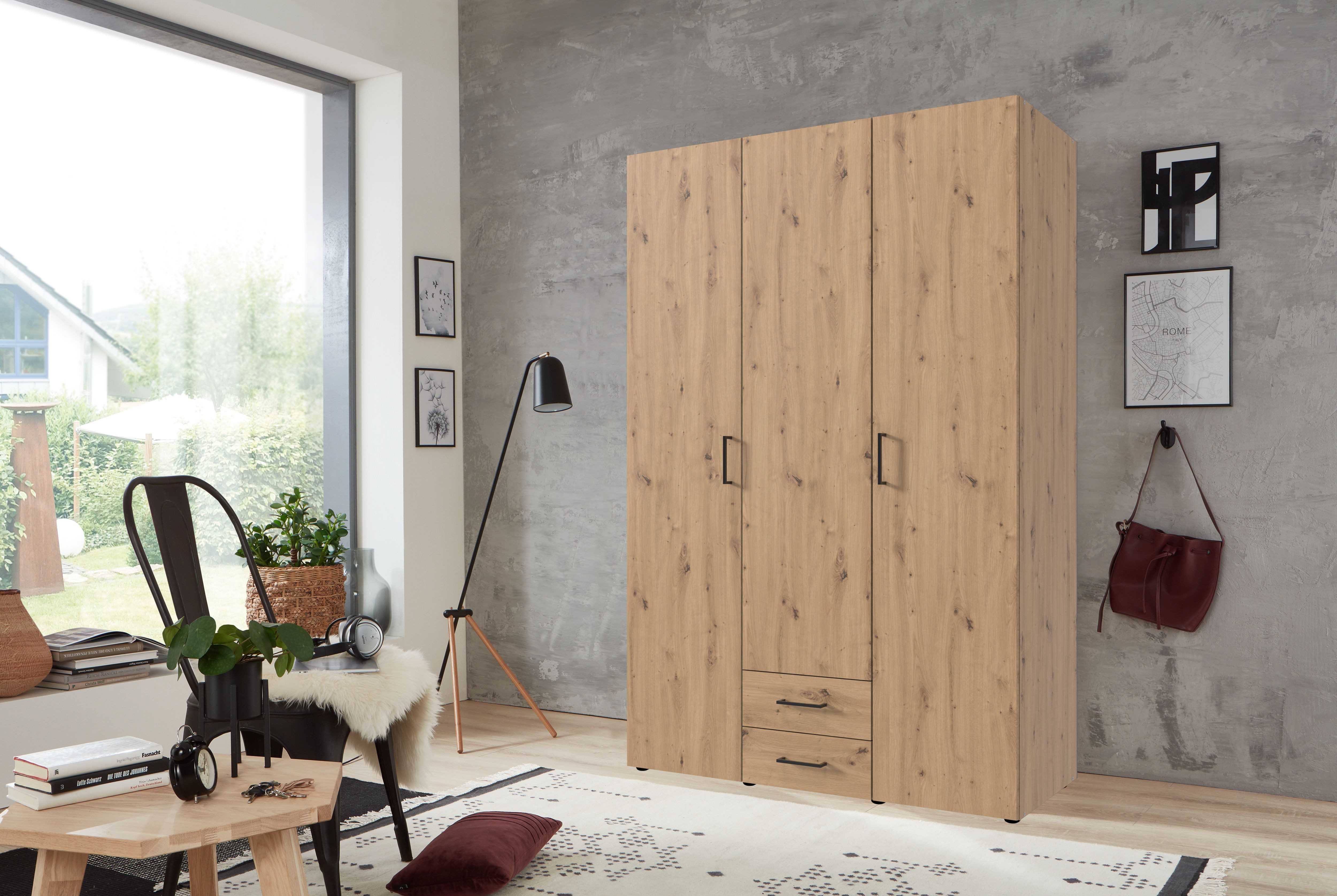 Wimex Drehtürenschrank "Mugano", (mit langen oder kurzen Griffen aus Metall günstig online kaufen