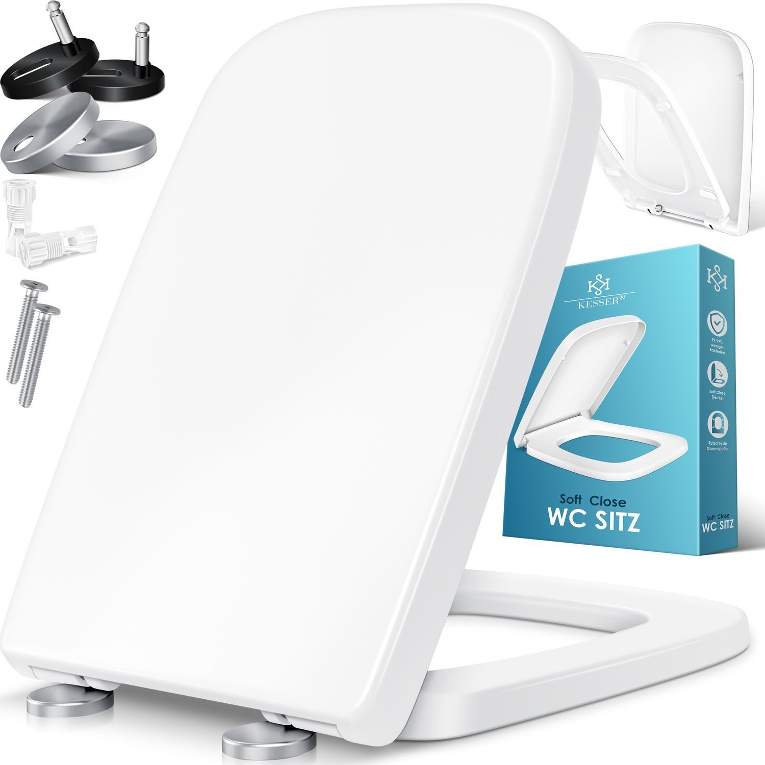 KESSER WC-Sitz, WC Sitz mit Absenkautomatik Toilettendeckel Quick-Release günstig online kaufen