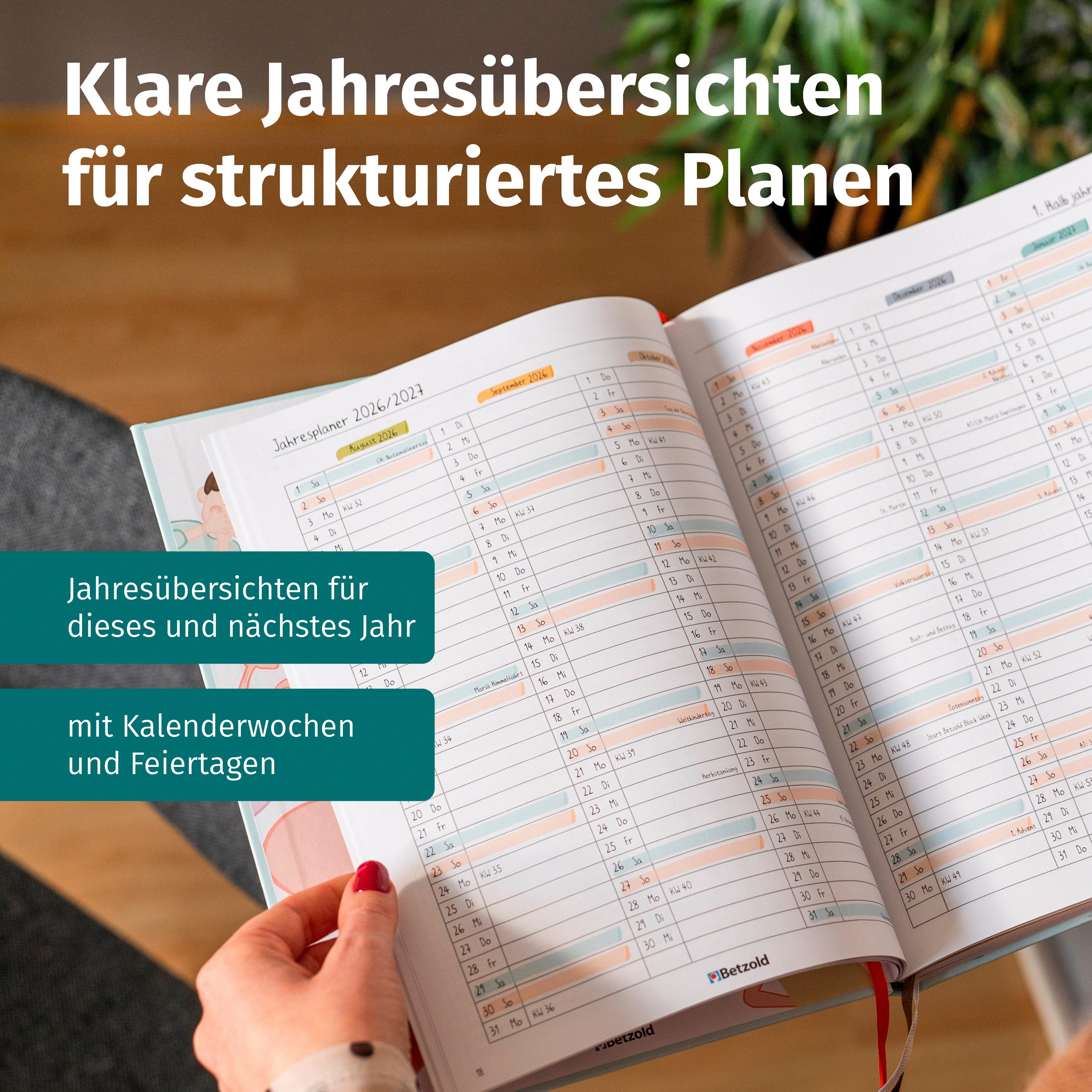 Betzold Lehrerkalender Kita-Planer Hardcover DIN A4 plus – Organizer Erzieher*innen – Bild 5 von 5