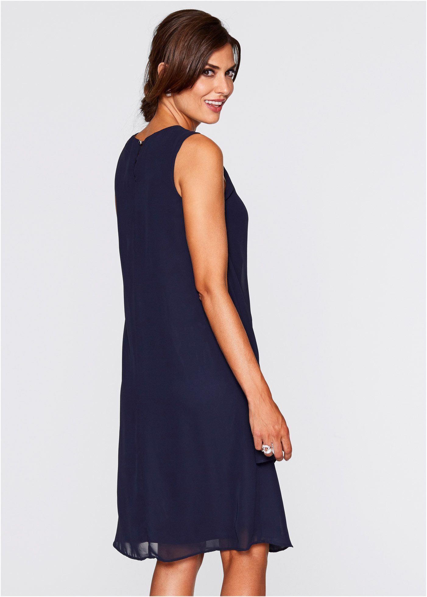 bonprix Chiffonkleid Chiffonkleid mit Strassstein-Applikation günstig online kaufen